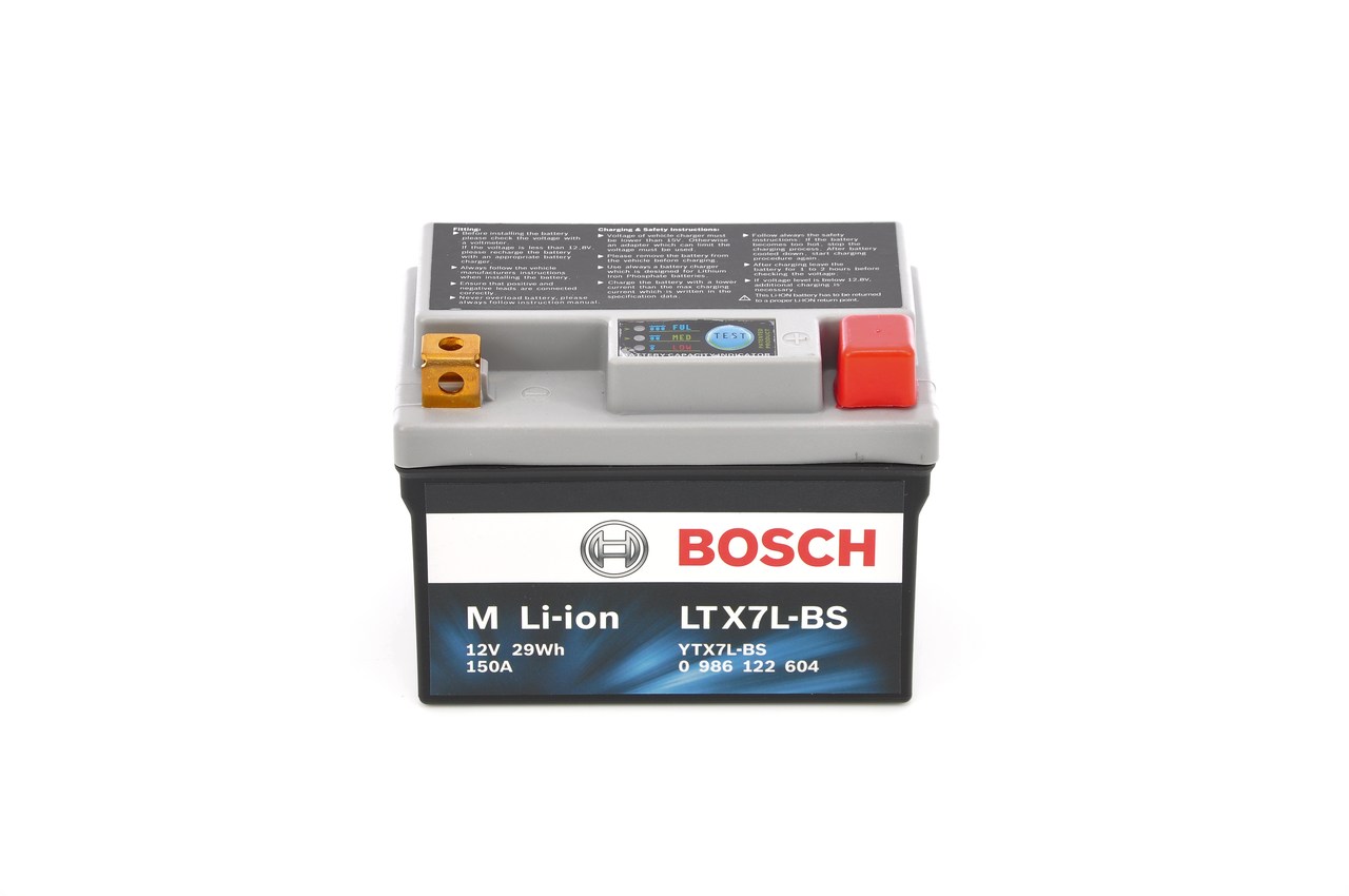 DERBI SENDA Batterie 12V 2,4Ah 150A B00 Li-Ionen-Batterie BOSCH 0986122604