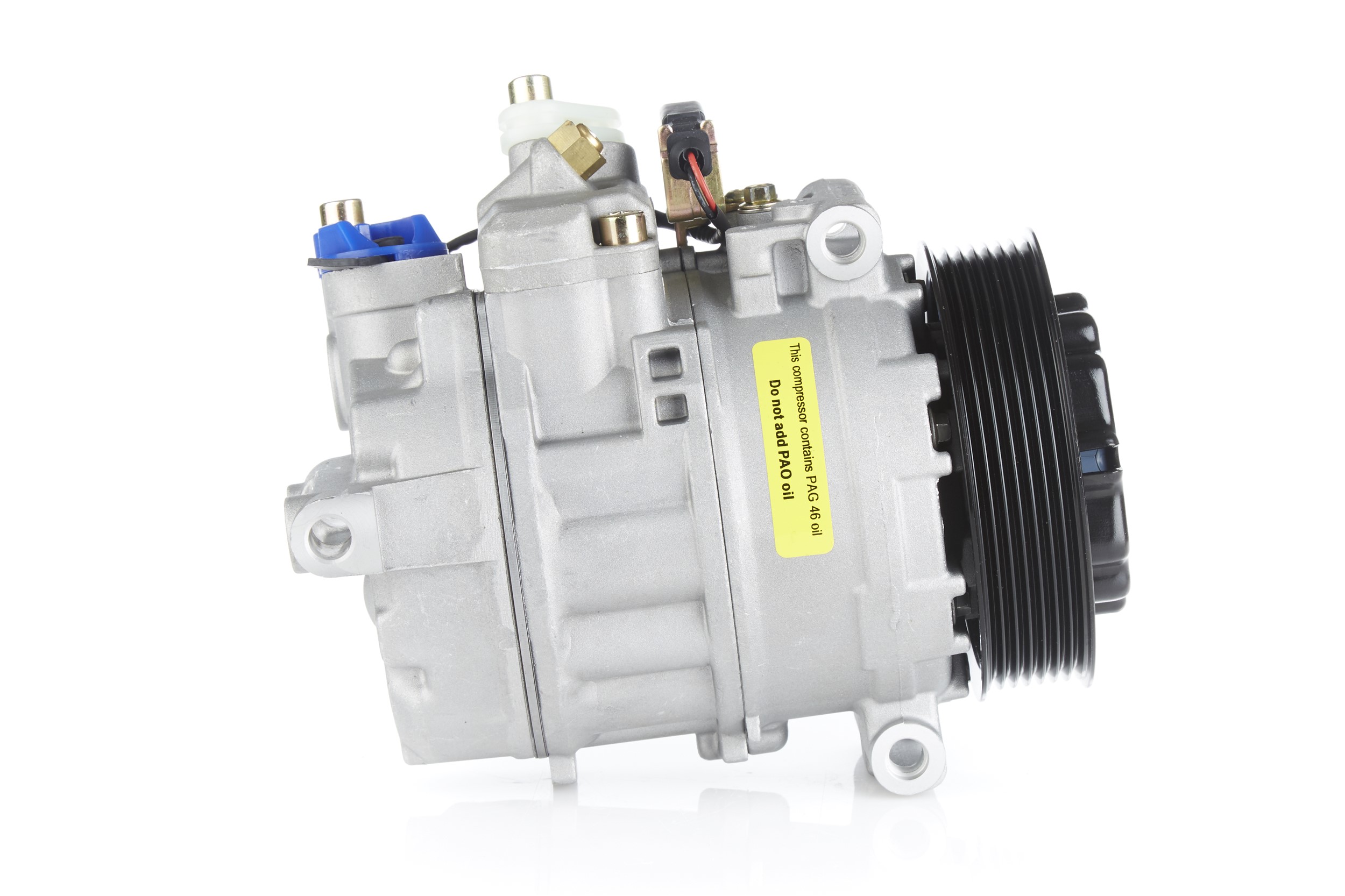 NISSENS 890294 Air conditioning compressor 7SEU17C, 12V, PAG 46, R134a, with PAG compressor oil, with magnetic clutch, without diode