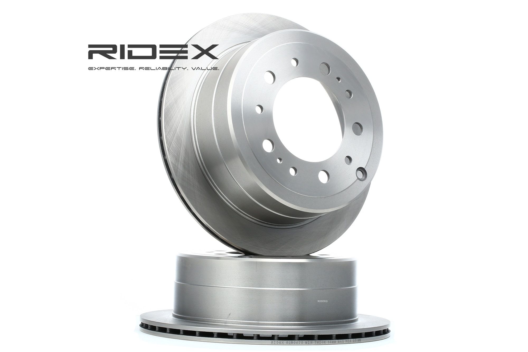 Original RIDEX Disc brake set 82B0670 for LEXUS CT