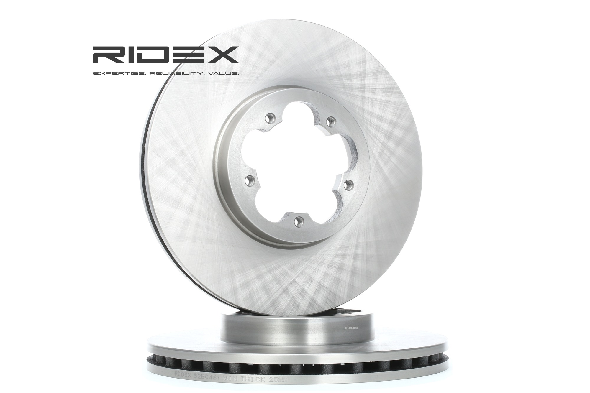 RIDEX Disque de frein FORD 82B0481 1371393,1503287,1546747 Disques de frein,Disque 2256302,6C111124AB,6C111125AA,6C111125AB,ME6C1J1125AB