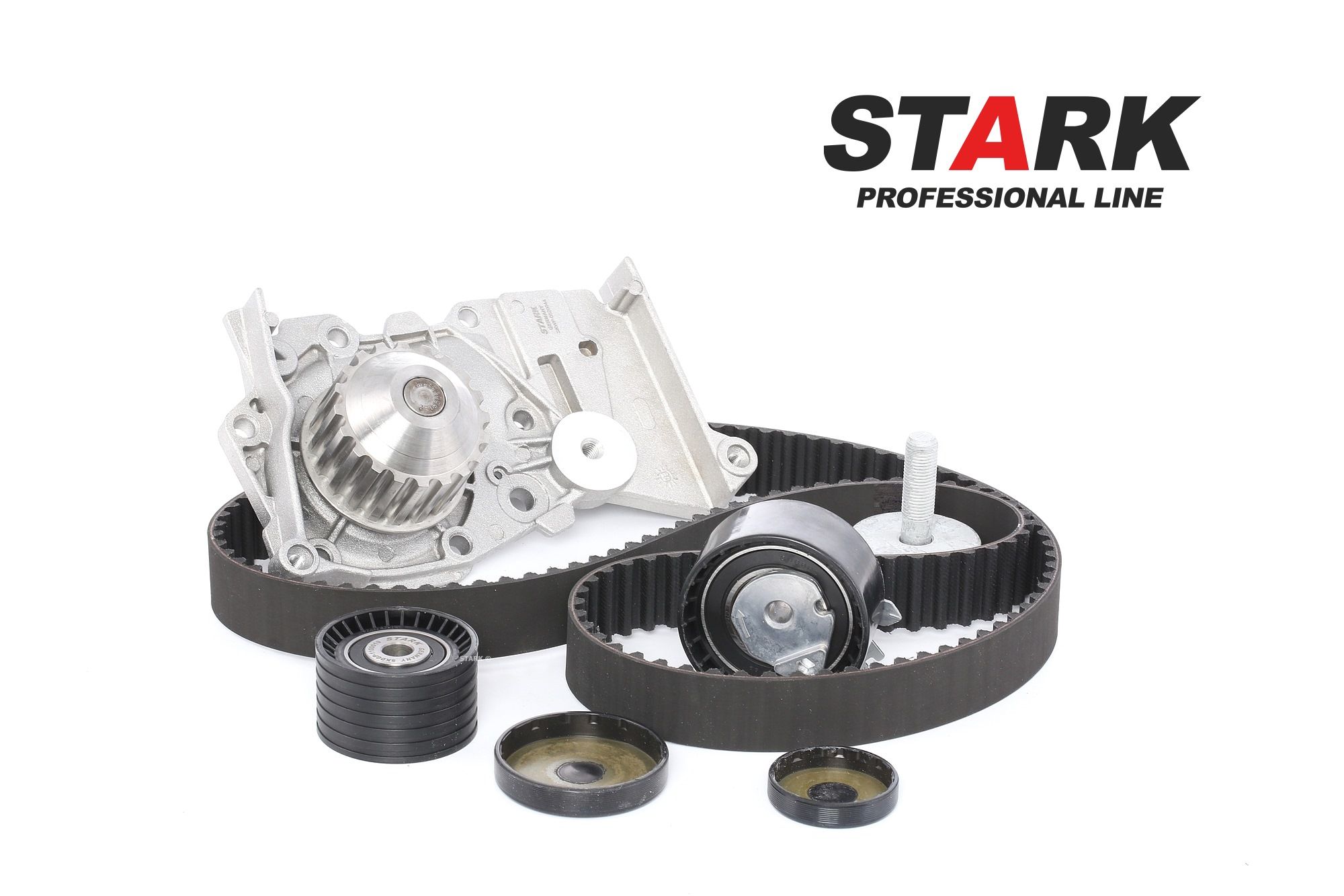 STARK SKWPT-0750013 Water pump and timing belt kit with water pump, with attachment material, Number of Teeth: 132 L: 1257 mm, Width: 27,00 mm