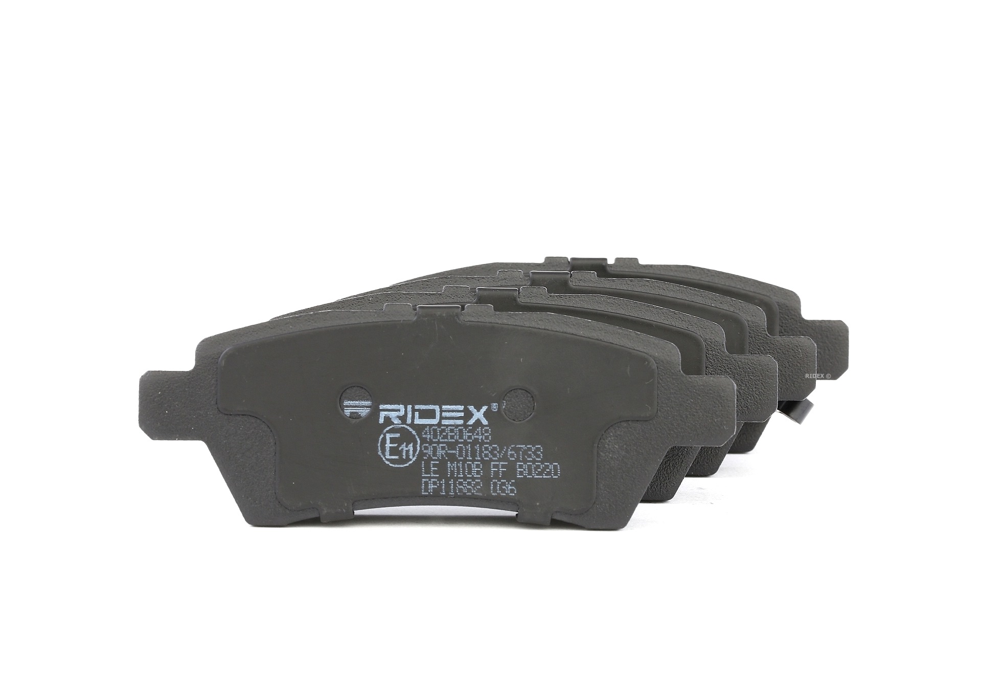 RIDEX 402B0648 Brake pad set Rear Axle, with acoustic wear warning