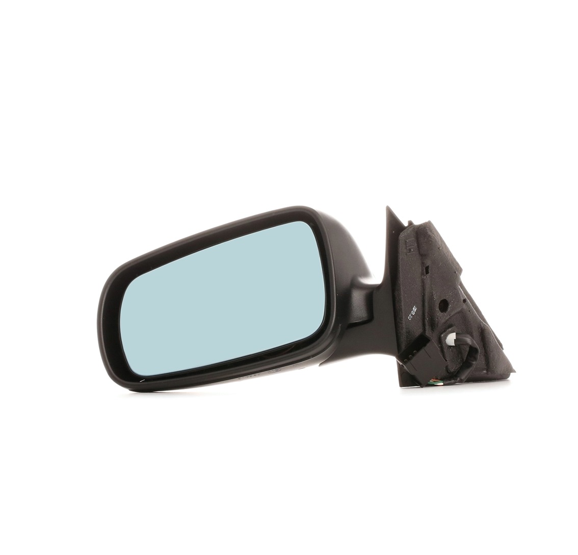 STARK SKOM-1040022 Wing mirror Left, black, for electric mirror adjustment, Aspherical, Tinted, Heatable, Large mirror housing
