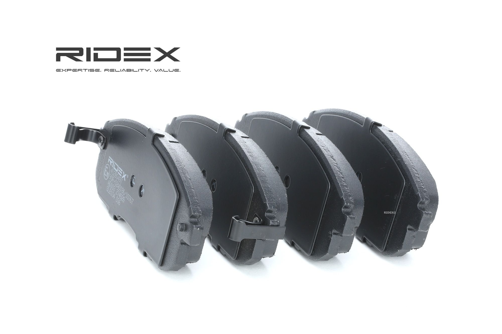 RIDEX with acoustic wear warning Height: 53mm, Thickness: 17mm Brake pads 402B0497 buy