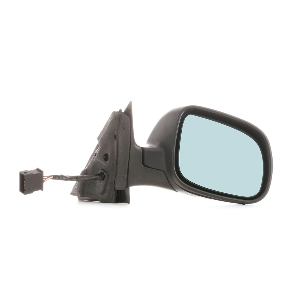 STARK SKOM-1040044 Wing mirror Right, black, for electric mirror adjustment, Convex, Tinted, Heatable, Small mirror housing