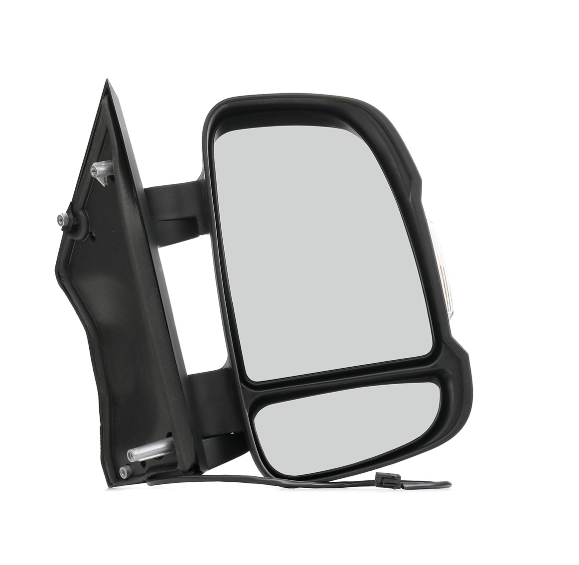 STARK SKOM-1040097 Wing mirror Right, Manual, Complete Mirror, with wide angle mirror, Short mirror arm, Convex, for left-hand drive vehicles