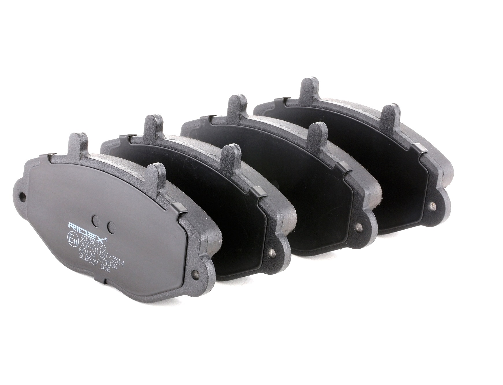RIDEX 402B0723 Brake pad set Front Axle, without integrated wear sensor, excl. wear warning contact
