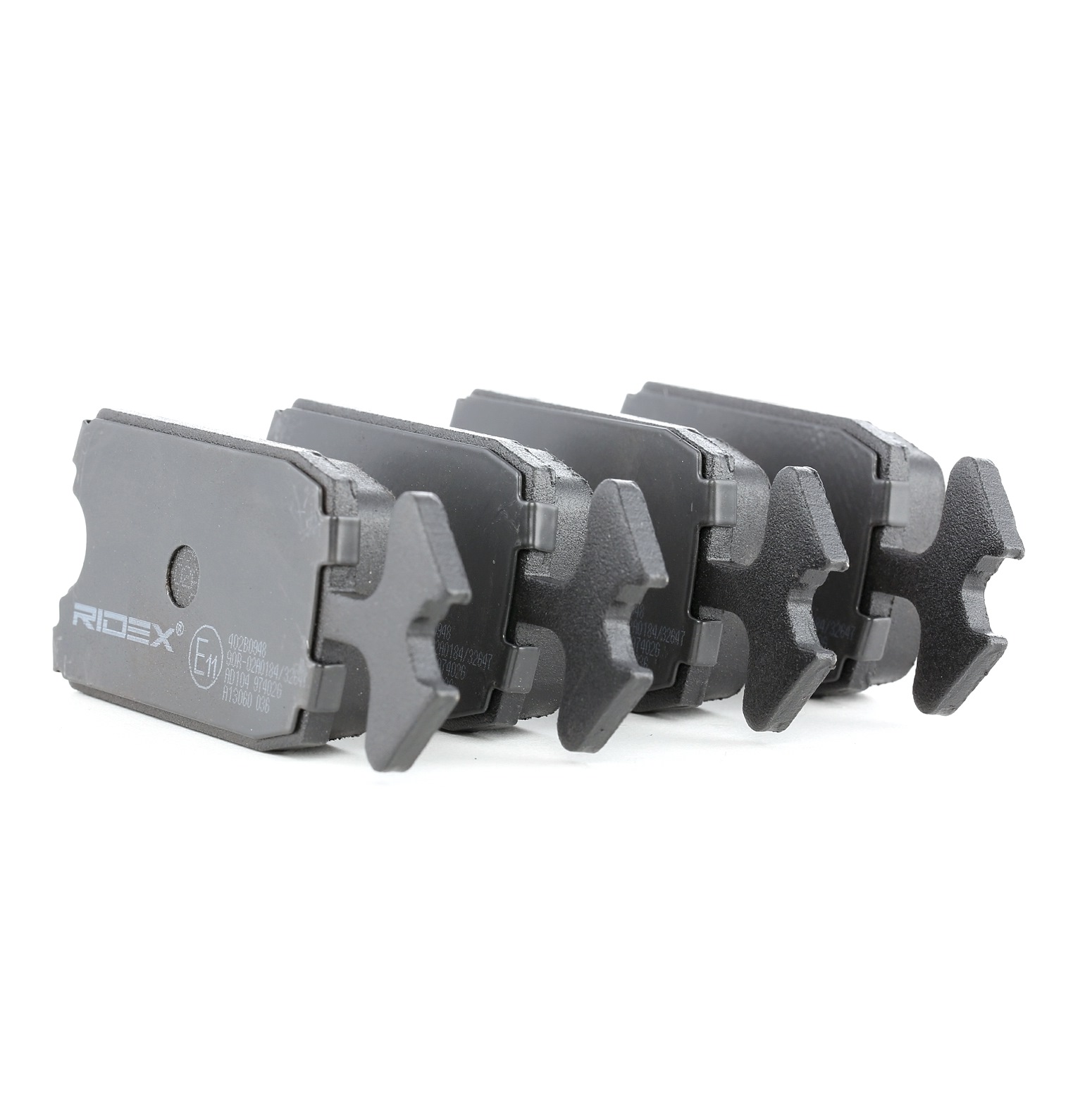 RIDEX Vooras, Zonder ingebouwde slijtagesensor Hoogte 1: 38mm, Breedte 1: 89,4mm, Dikte 1: 12mm Remblokkenset 402B0948 koop goedkoop