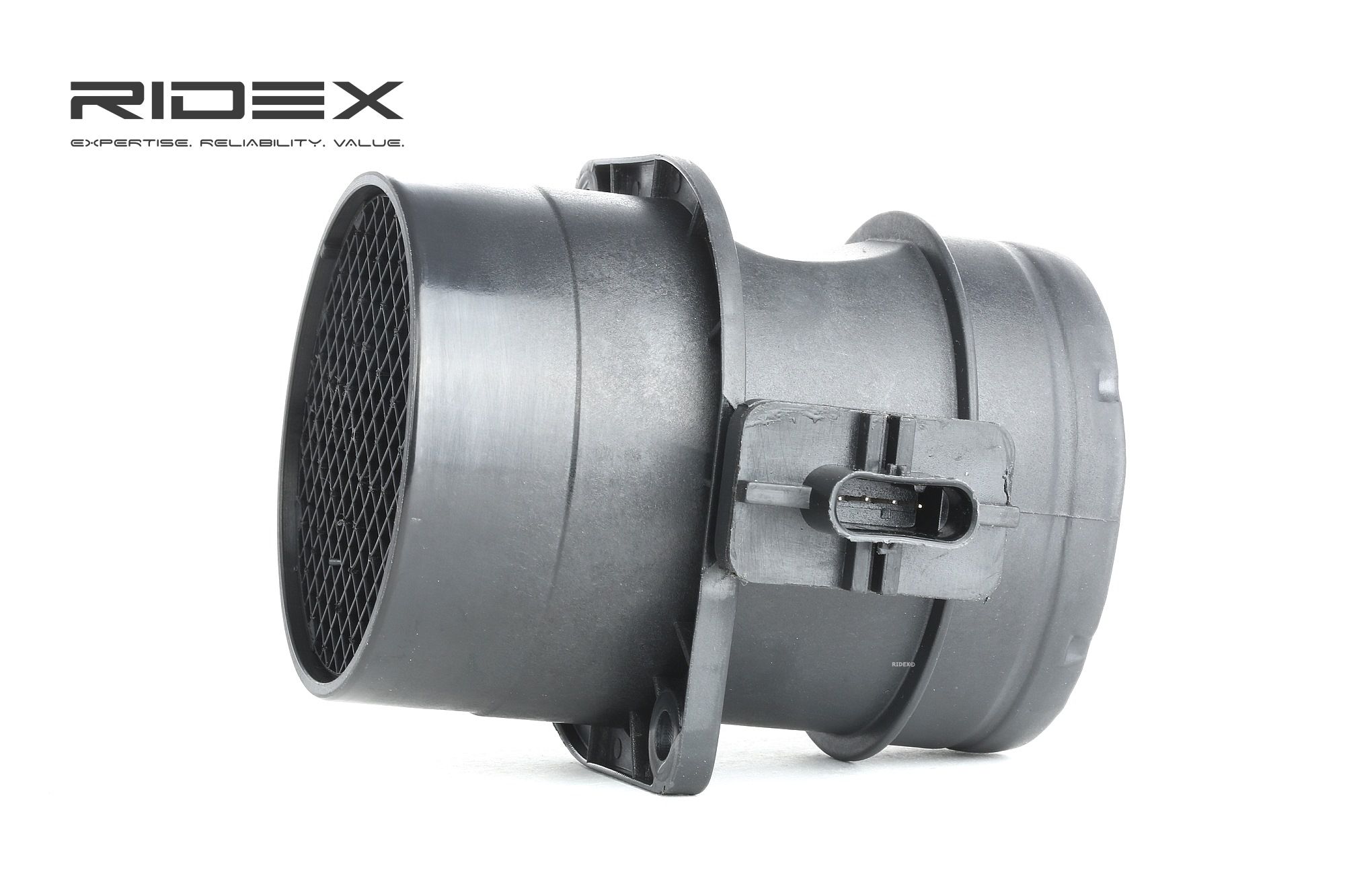 RIDEX 3926A0074 Mass air flow sensor with housing, with integrated grille
