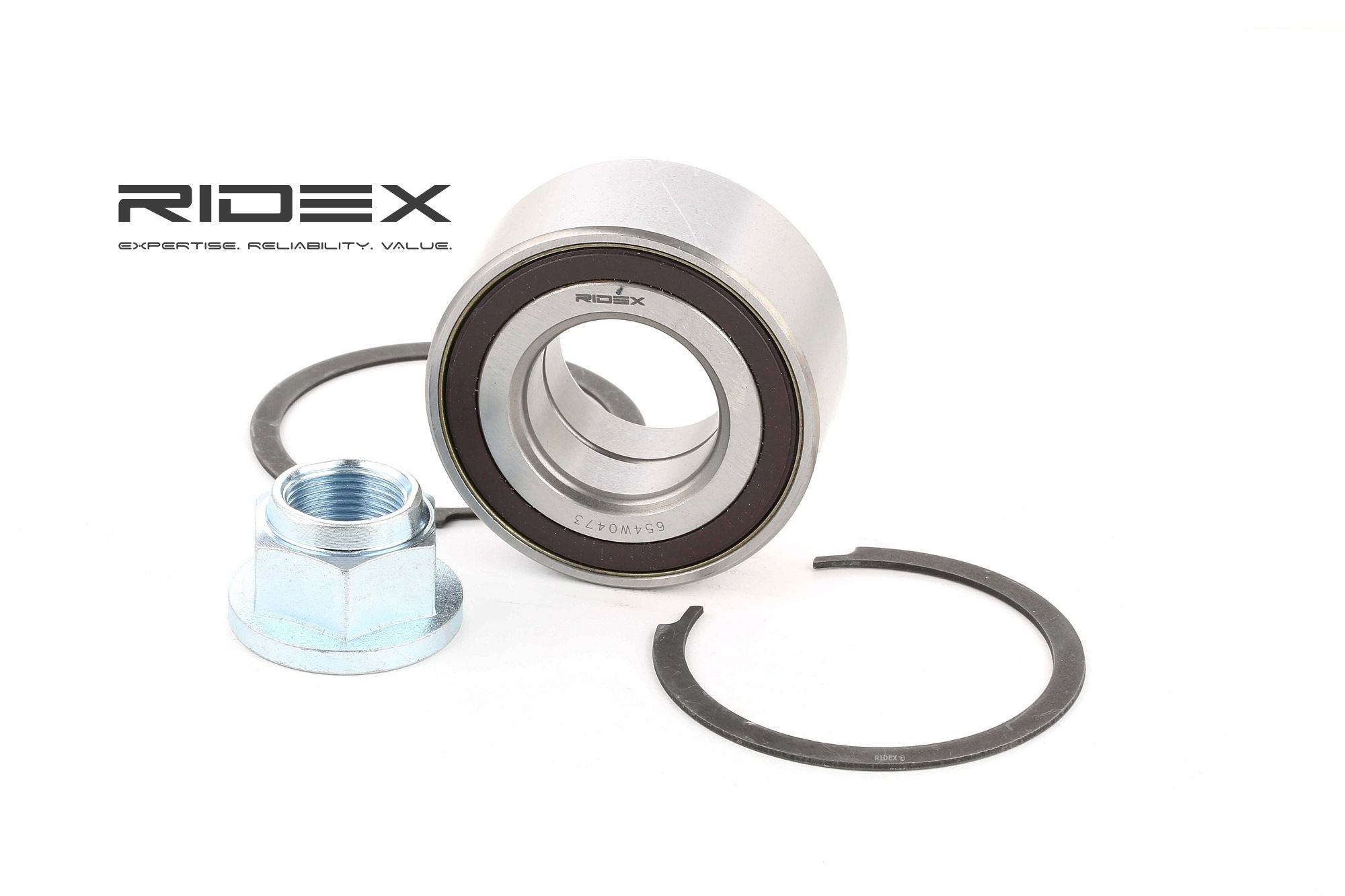 Comprare 654W0473 RIDEX Assale anteriore, Dx, Sx, con anello sensore magnetico integrato Kit cuscinetto ruota 654W0473 poco costoso