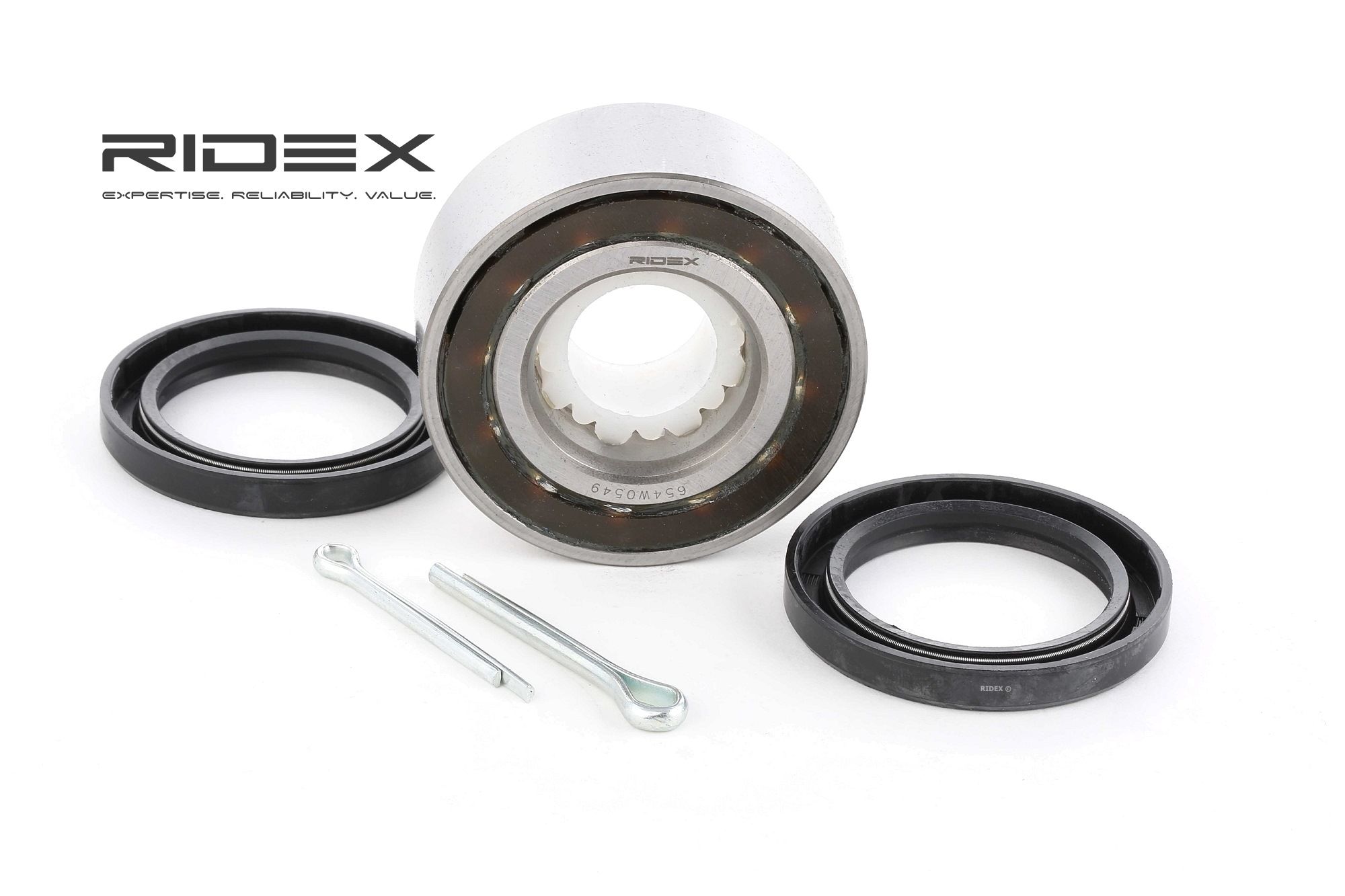 RIDEX 654W0549 Wheel bearing kit Front axle both sides, 72 mm