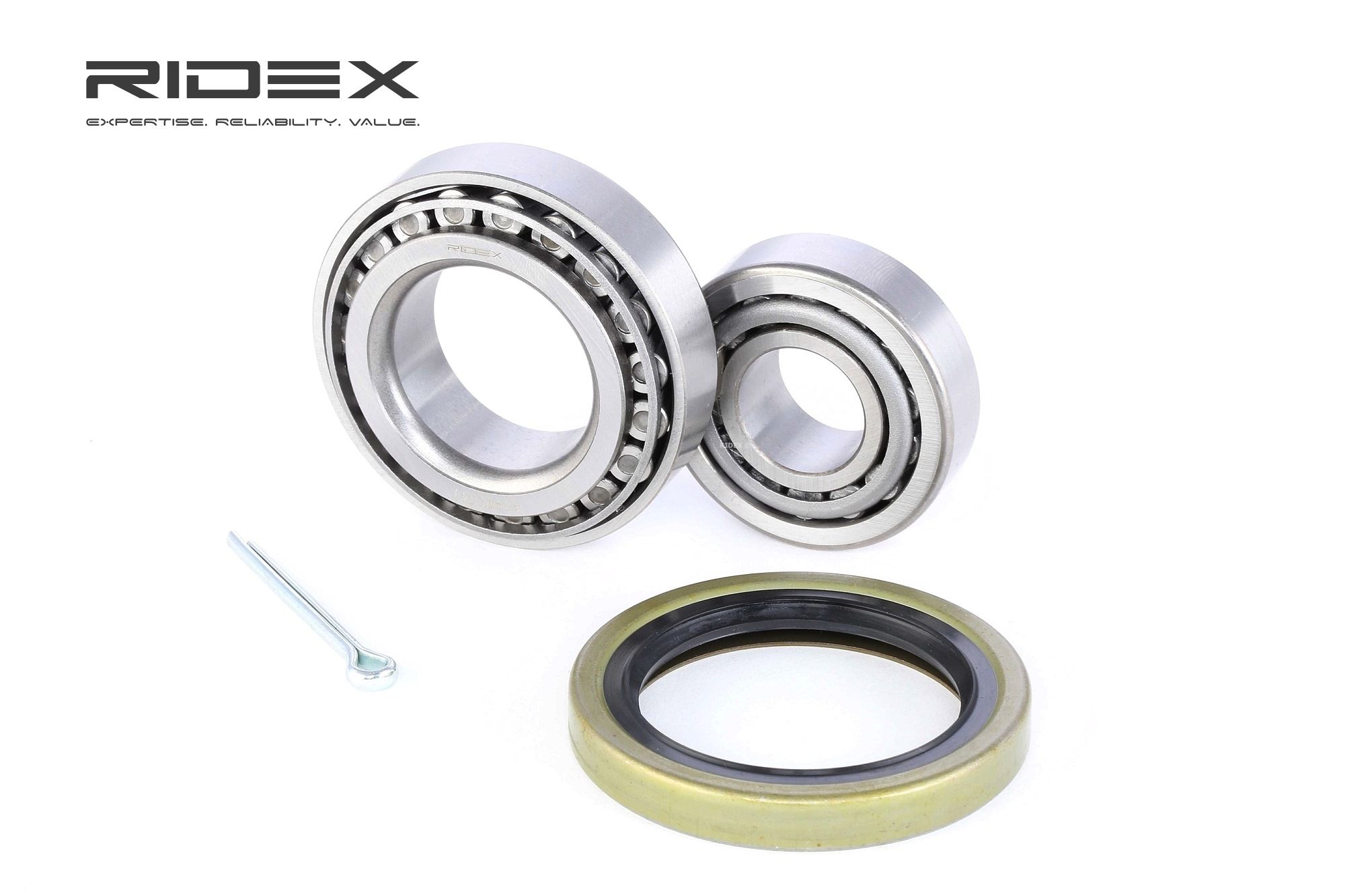 RIDEX 654W0541 Wheel bearing kit Front Axle, Left, Right, 50 mm