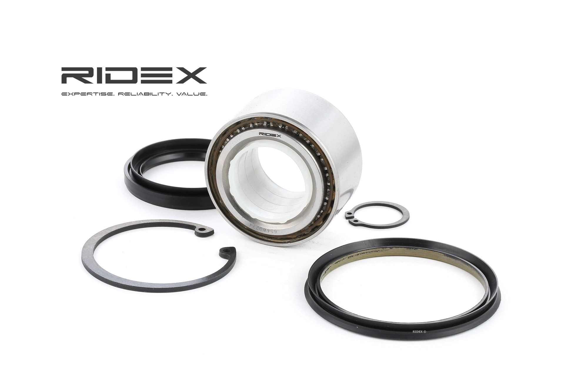 RIDEX 654W0274 Wheel bearing kit Front axle both sides, 68 mm
