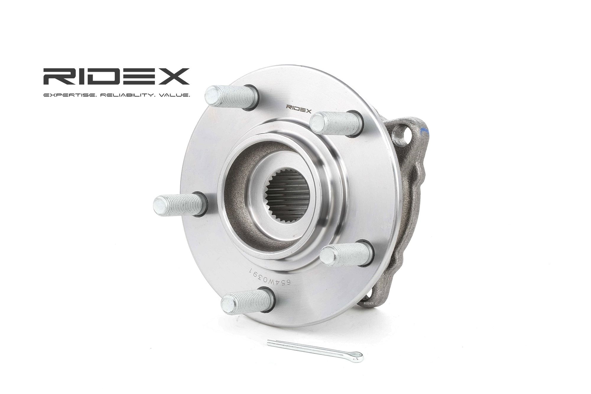 RIDEX 654W0391 Wheel bearing kit Rear Axle both sides, with integrated magnetic sensor ring, 141 mm