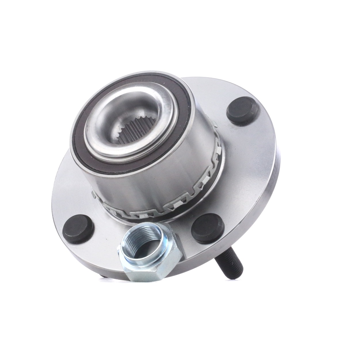 RIDEX 654W0464 Wheel bearing kit Front axle both sides, with accessories, with wheel hub, with ABS sensor ring, 137 mm