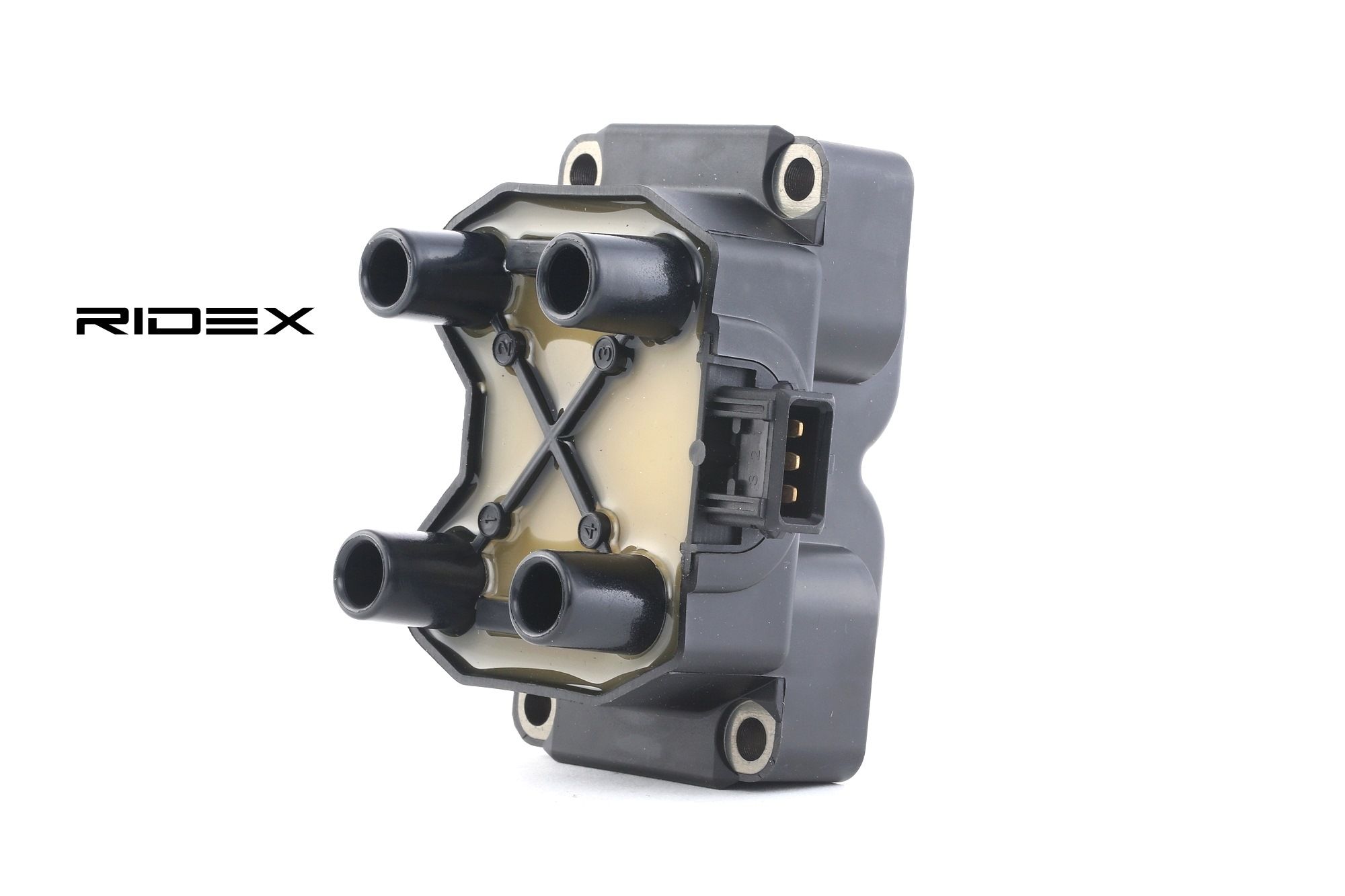 Image of RIDEX Ignition coil FIAT,PEUGEOT,CITROËN 689C0053 60558152,60586072,60809606 Coil pack,Ignition coil pack,Engine coil,Engine coil pack 7648797,597053