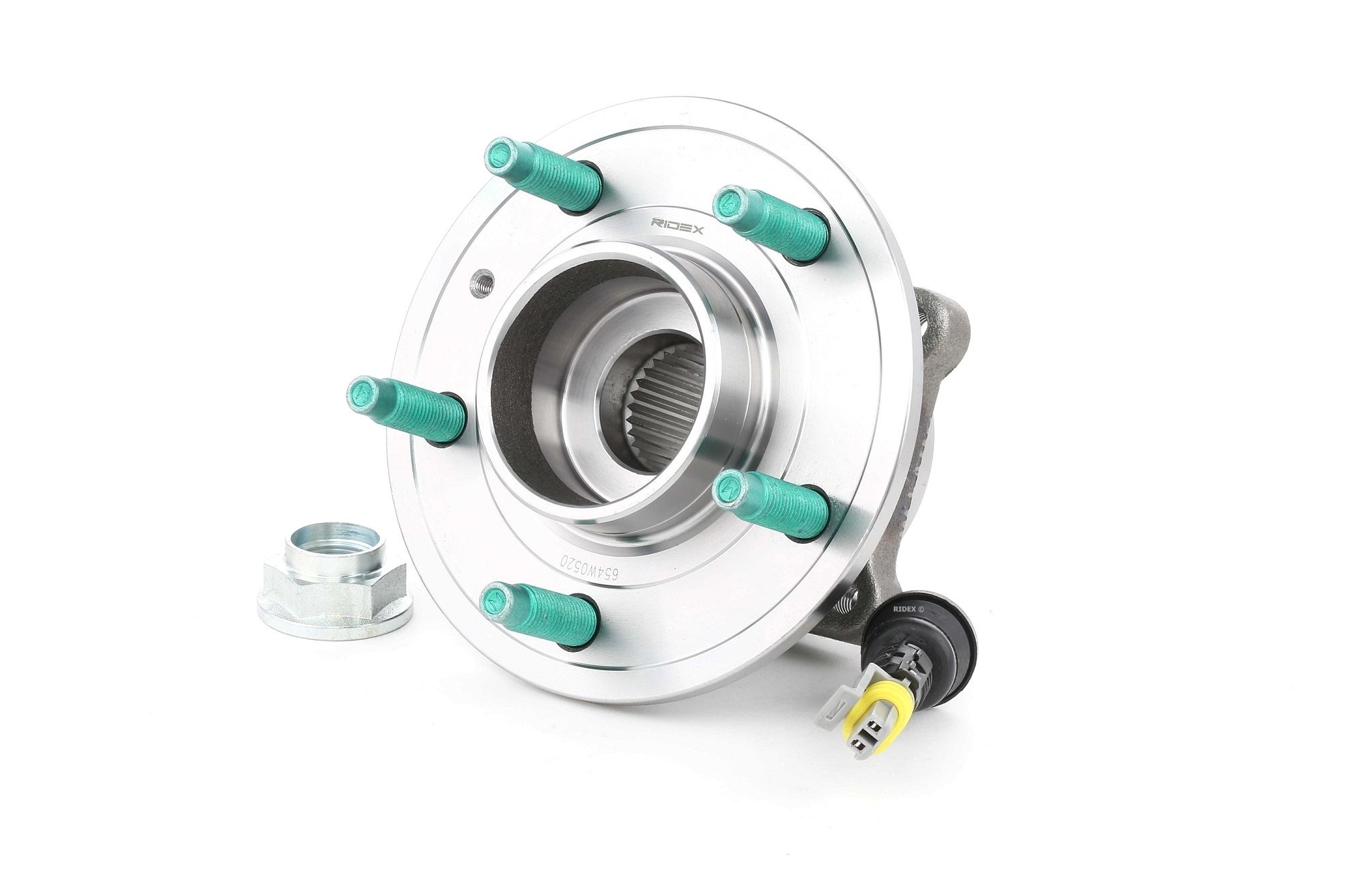 RIDEX 654W0520 Wheel bearing kit Rear Axle both sides, with integrated ABS sensor, Wheel Bearing integrated into wheel hub, 150 mm