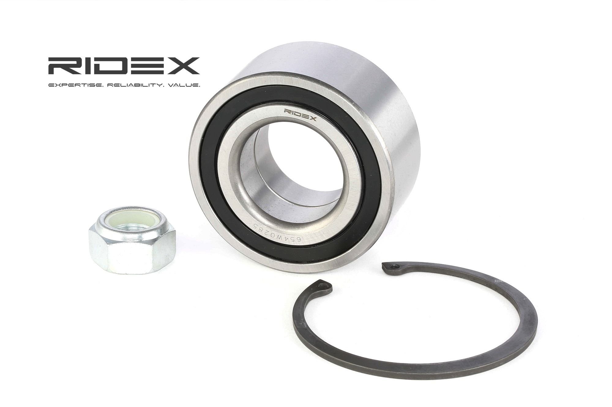 Buy Wheel bearing kit RIDEX 654W0285 - Bearings parts RENAULT TRAFIC online