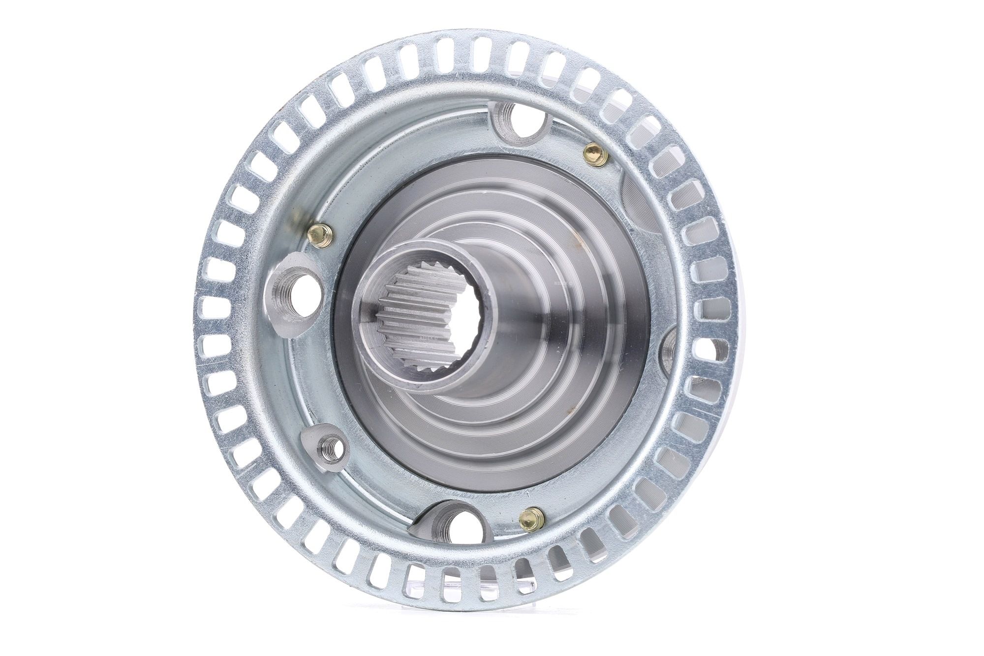 RIDEX 653W0013 Wheel Hub 4x100, with ABS sensor ring, without wheel bearing, without attachment material, Front axle both sides