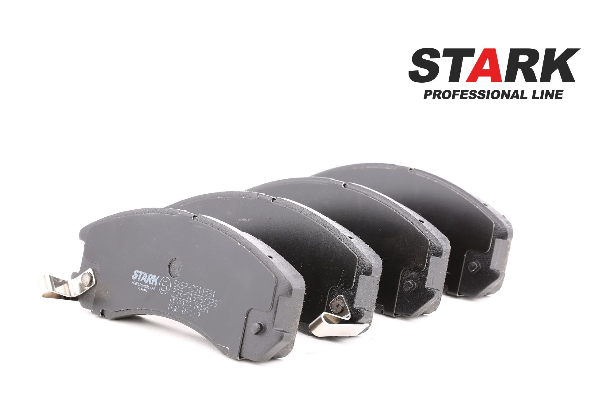 STARK SKBP-0011581 Brake pad set Front Axle, with acoustic wear warning, without accessories