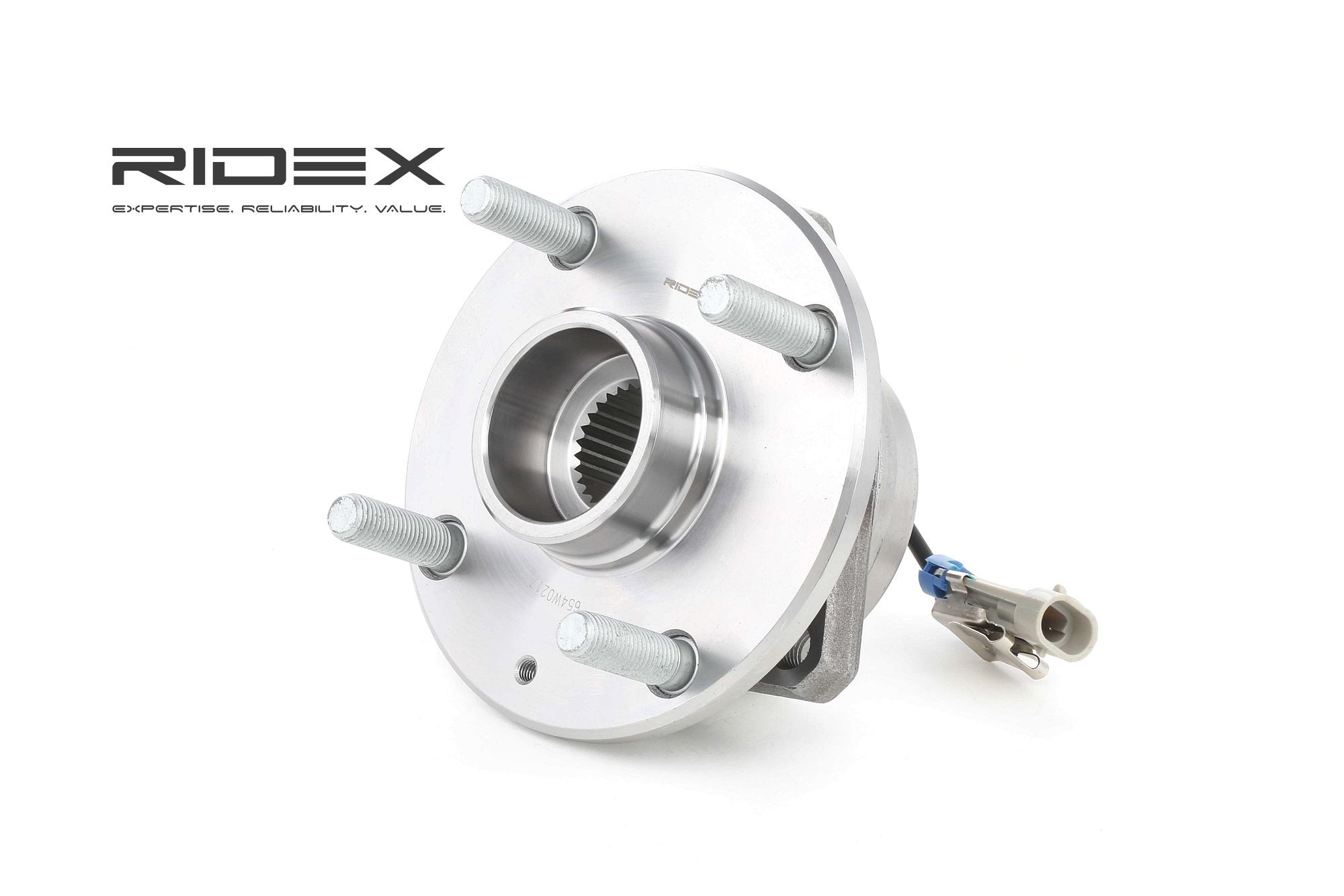 RIDEX 654W0217 Wheel bearing kit Front Axle, Left, Right, with integrated magnetic sensor ring, 139 mm