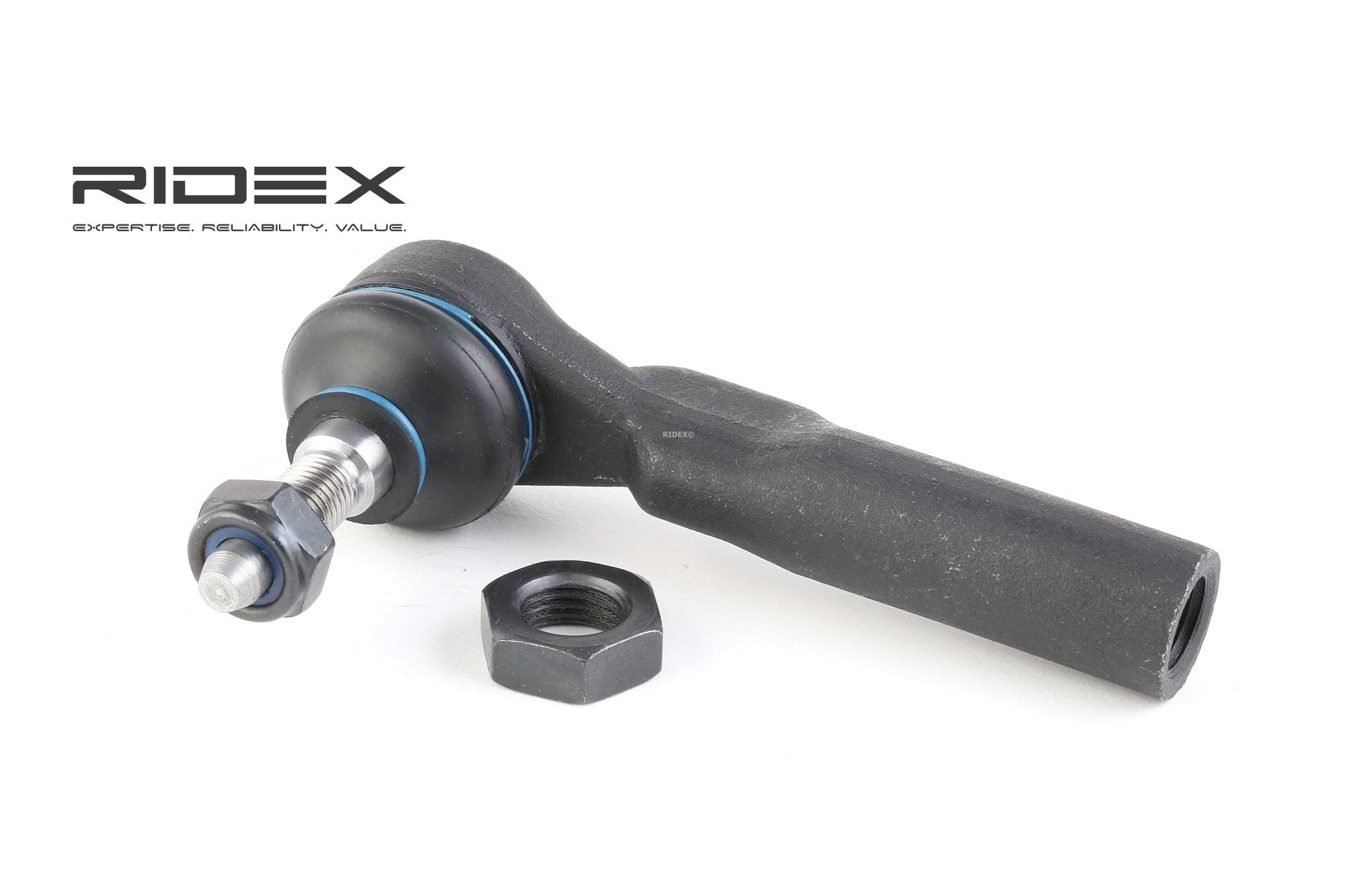 RIDEX 914T0083 Testa barra d'accoppiamento M10x1,25 mm, Assale anteriore Sx, Assale anteriore Dx