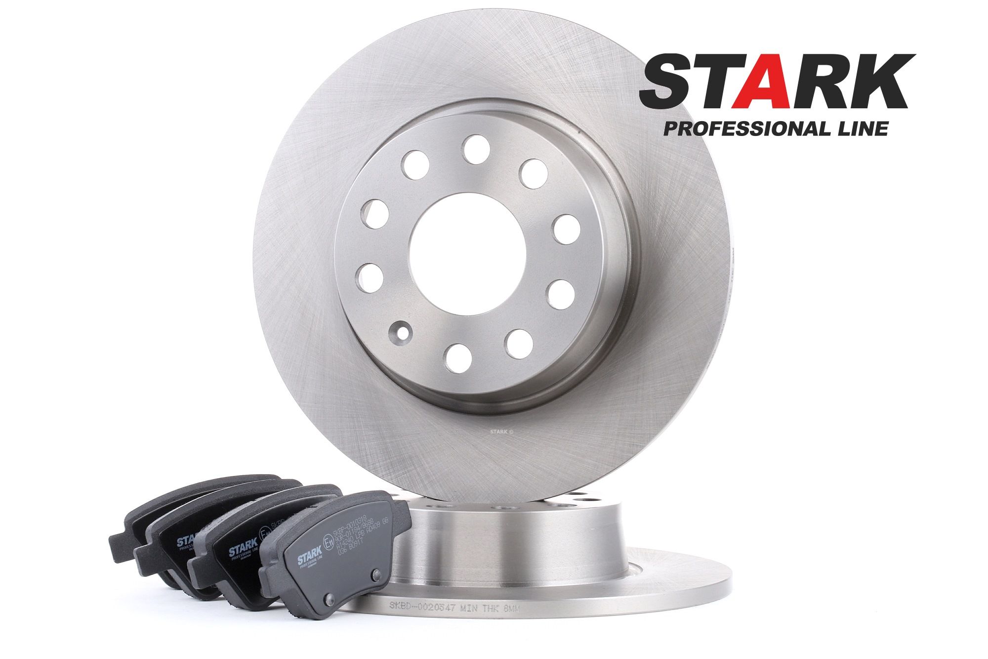 STARK Rear Axle, solid Ø: 272mm, Brake Disc Thickness: 10mm Brake discs and pads SKBK-1090092 buy