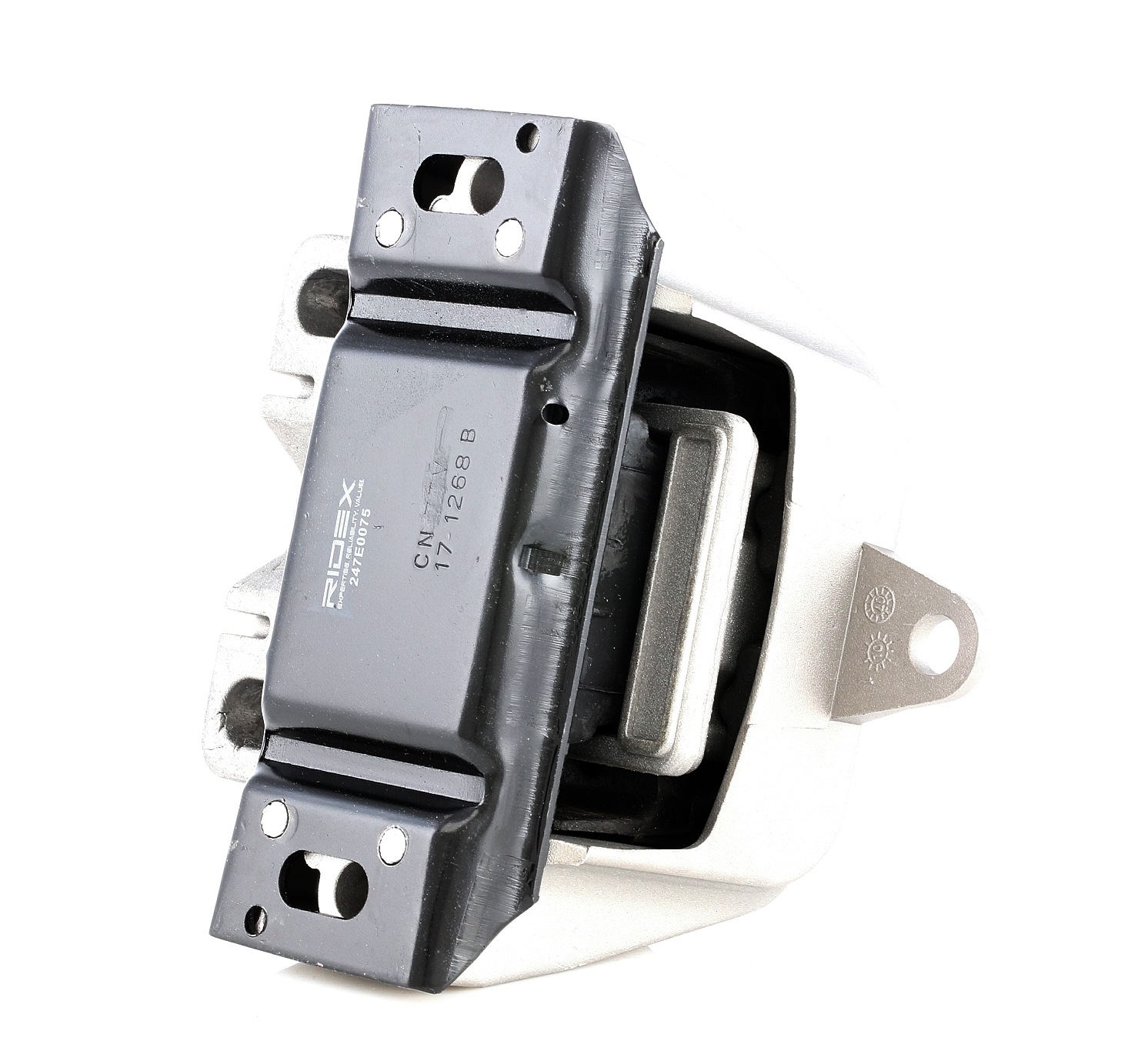 RIDEX 247E0075 Support moteur avant gauche, Support métal-caoutchouc, Caoutchouc
