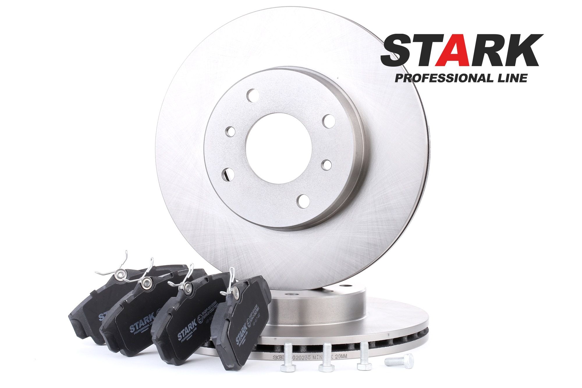STARK Front Axle, Vented Ø: 280mm, Brake Disc Thickness: 22, 16,6mm Brake discs and pads SKBK-1090199 buy