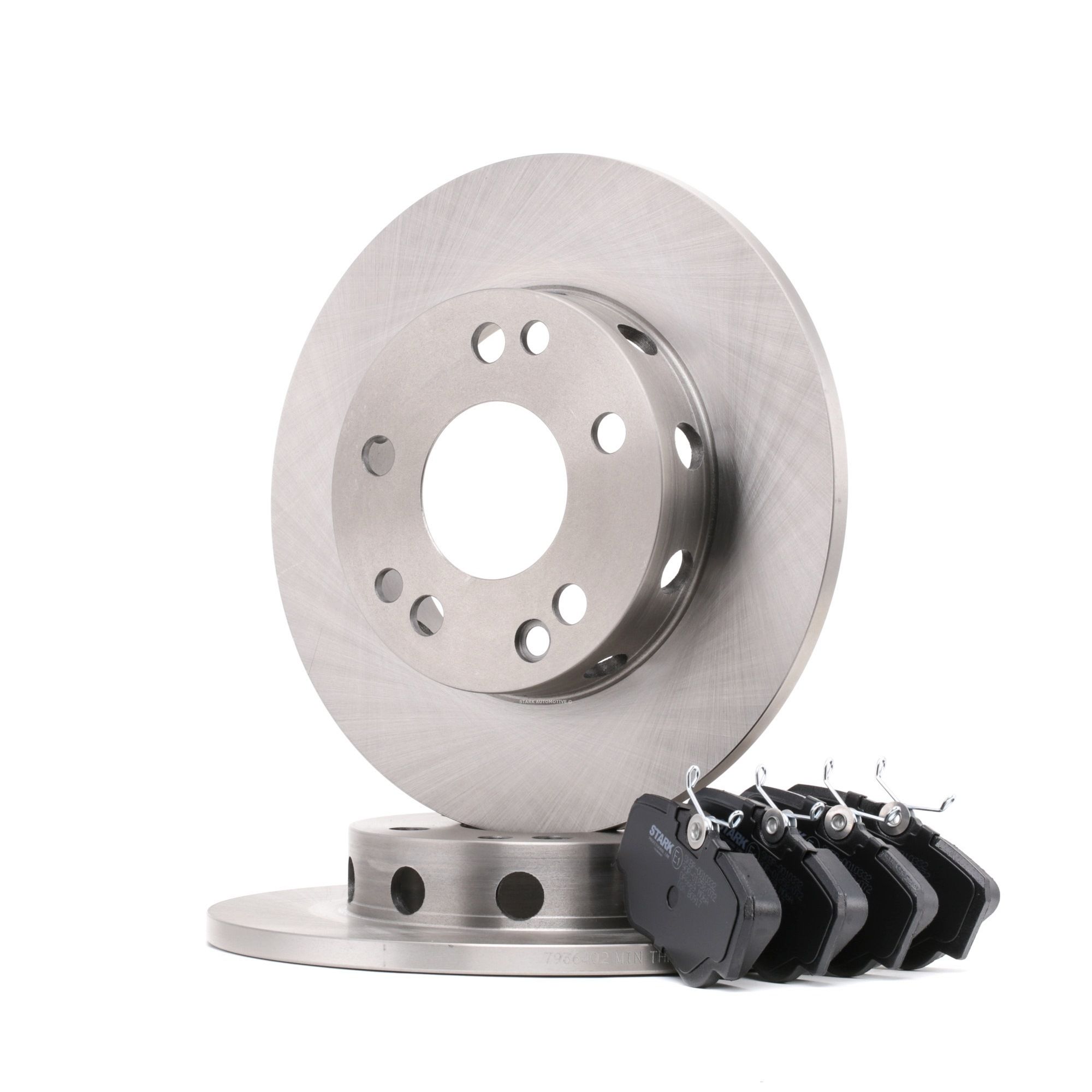 STARK Front Axle, solid, excl. wear warning contact Ø: 262mm, Brake Disc Thickness: 11mm Brake discs and pads SKBK-1090235 buy