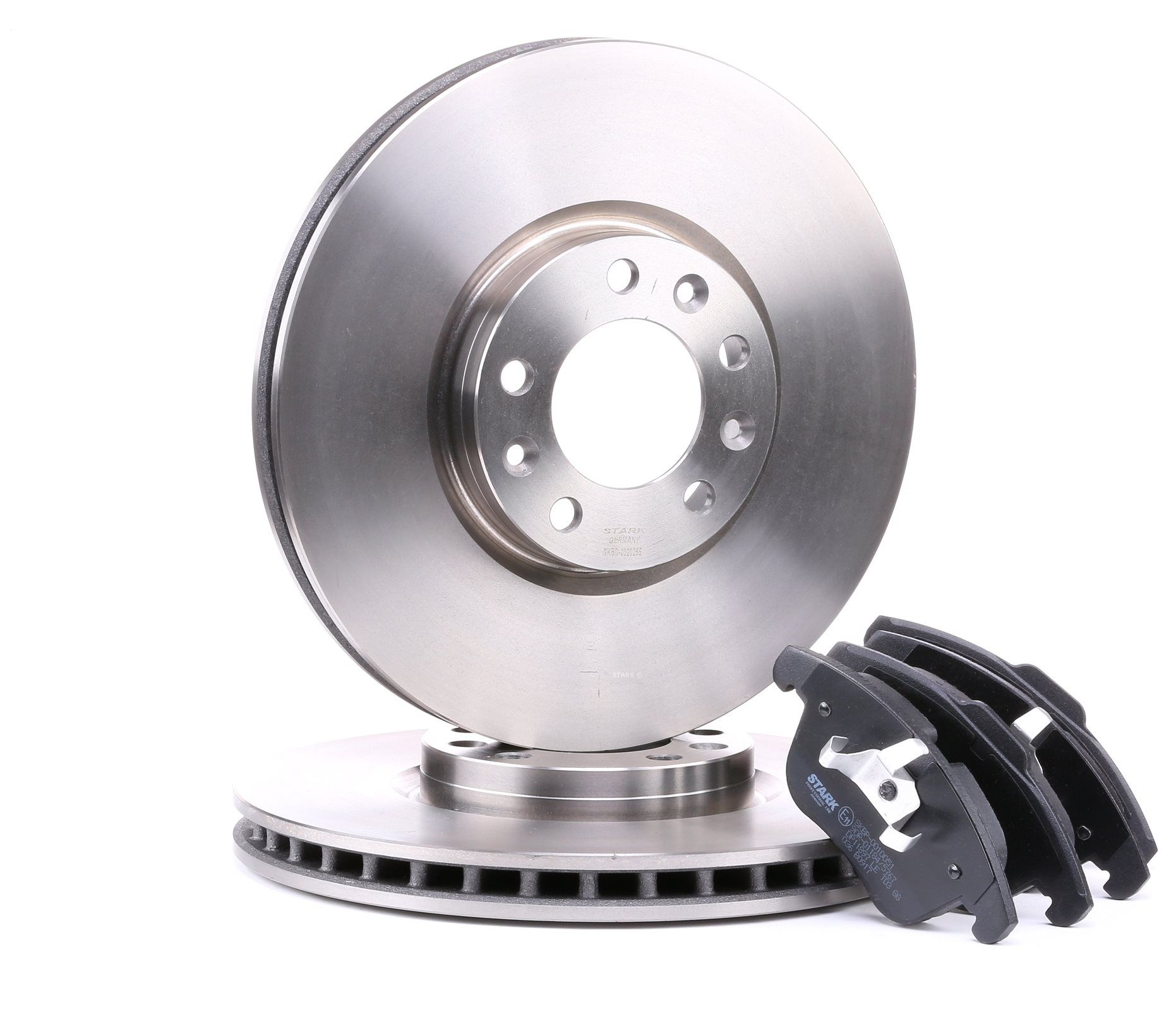 STARK SKBK-1090241 Brake discs and pads set Front Axle, Vented, excl. wear warning contact