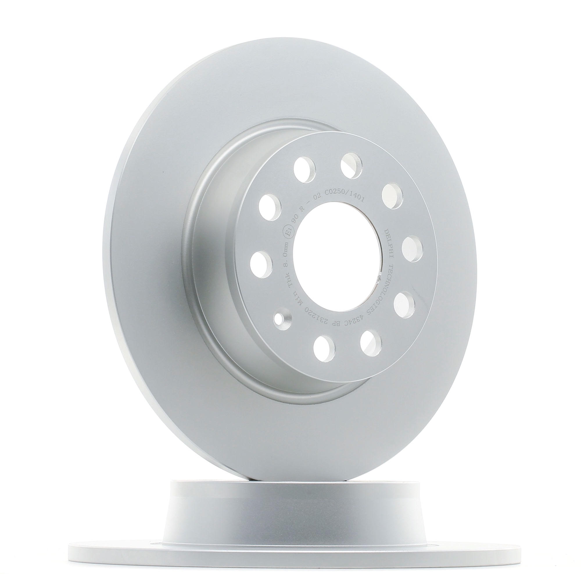 Freni a disco DELPHI 272x10mm, 5, pieno, rivestito, non trattato, senza cuscinetto ruota, senza anello sensore ABS - BG4324C