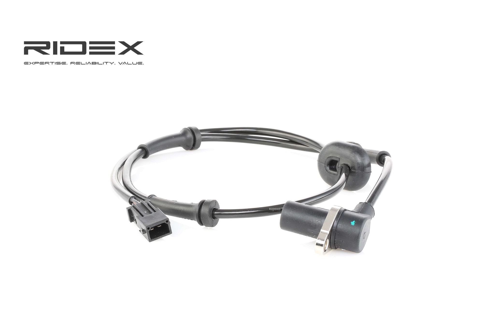 RIDEX 412W0097 ABS sensor for vehicles with ABS, Inductive Sensor, Passive sensor, 2-pin connector, 1650 Ohm, 925, 955mm, 28mm, 12V