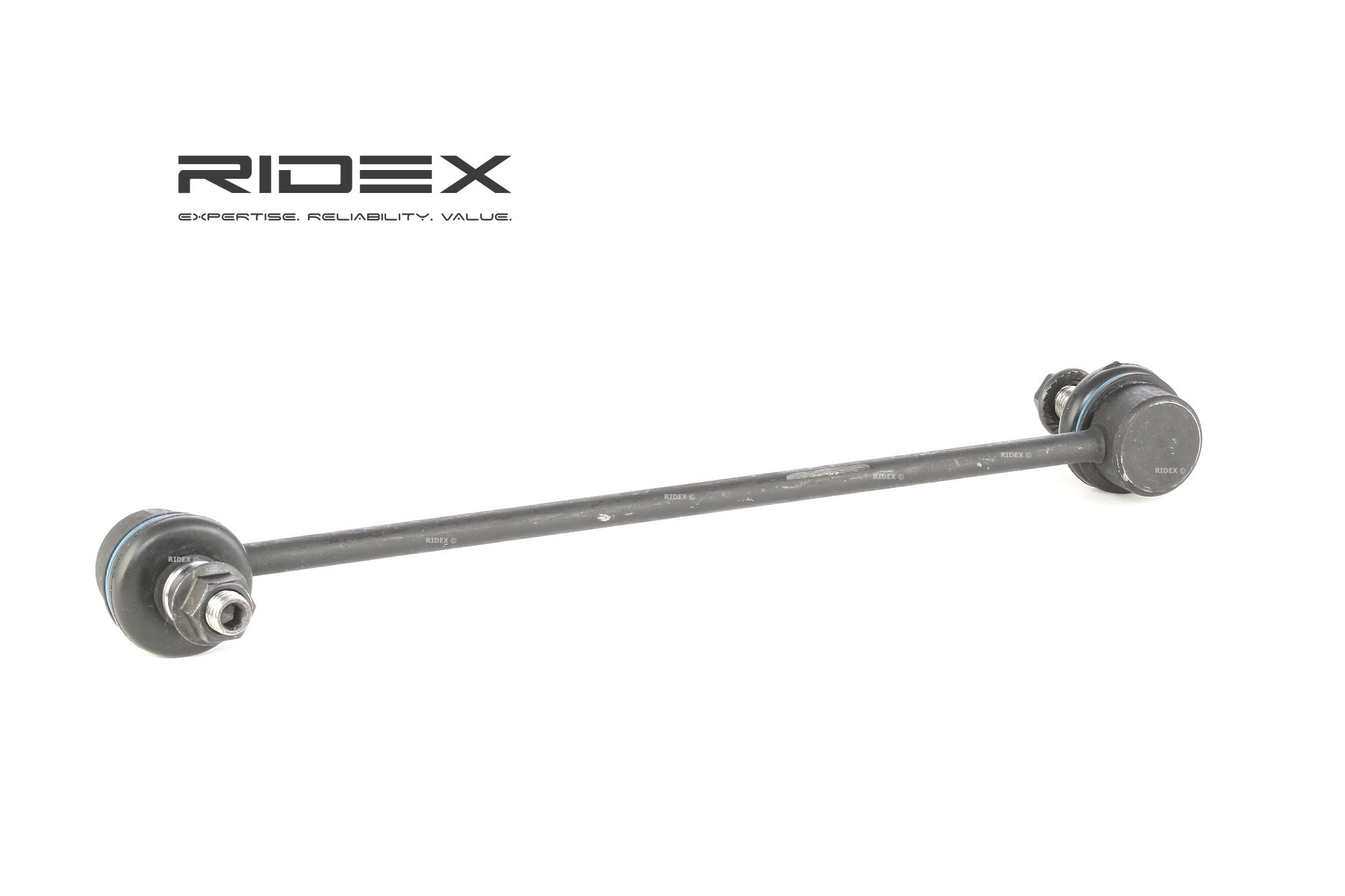 RIDEX 3229S0046 Anti-roll bar link Front axle both sides, 265mm, M10x1,5, with spanner attachment