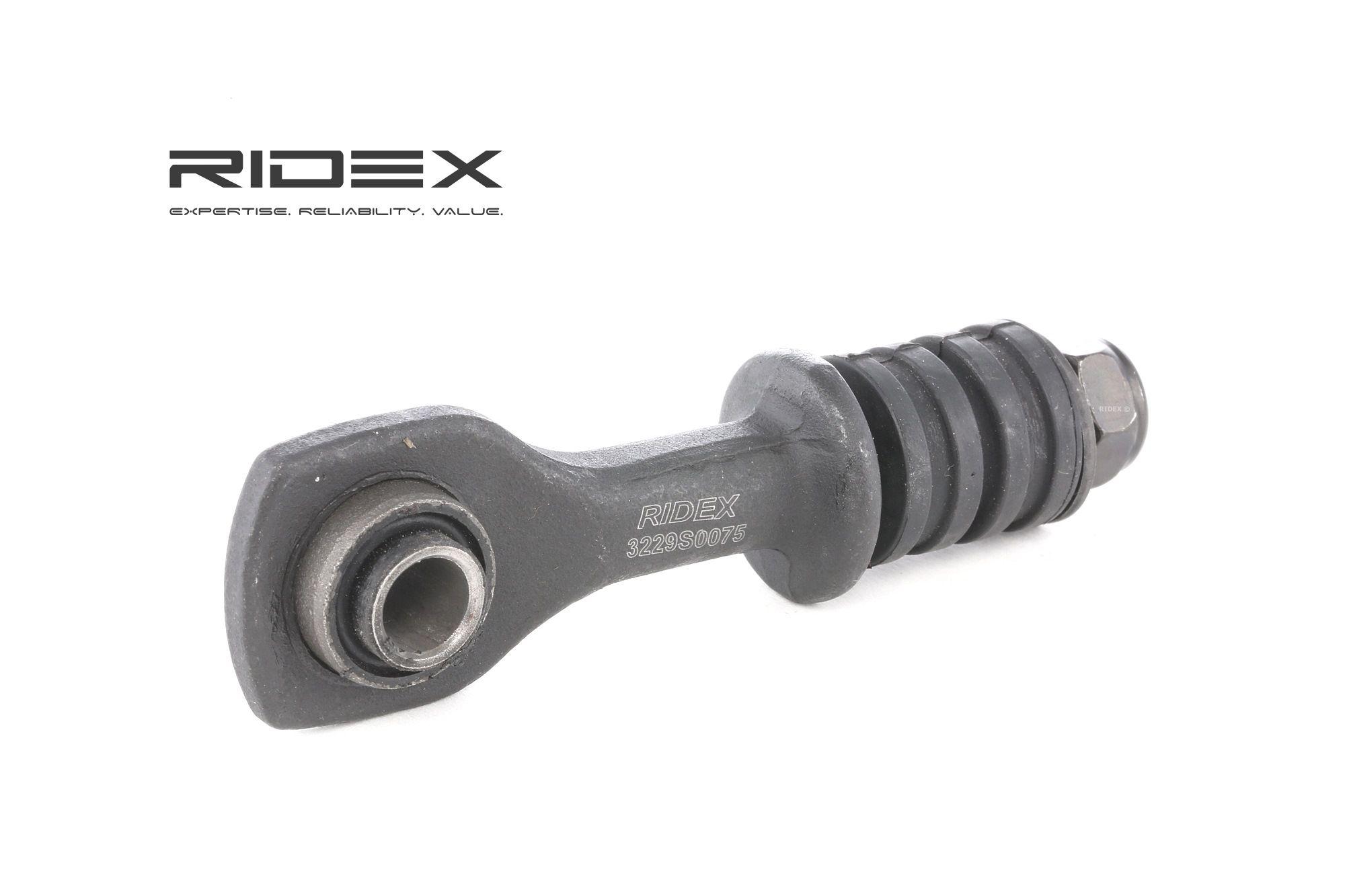 RIDEX 3229S0075 Anti-roll bar link Rear Axle both sides, 117mm, M10X1.5 RHT