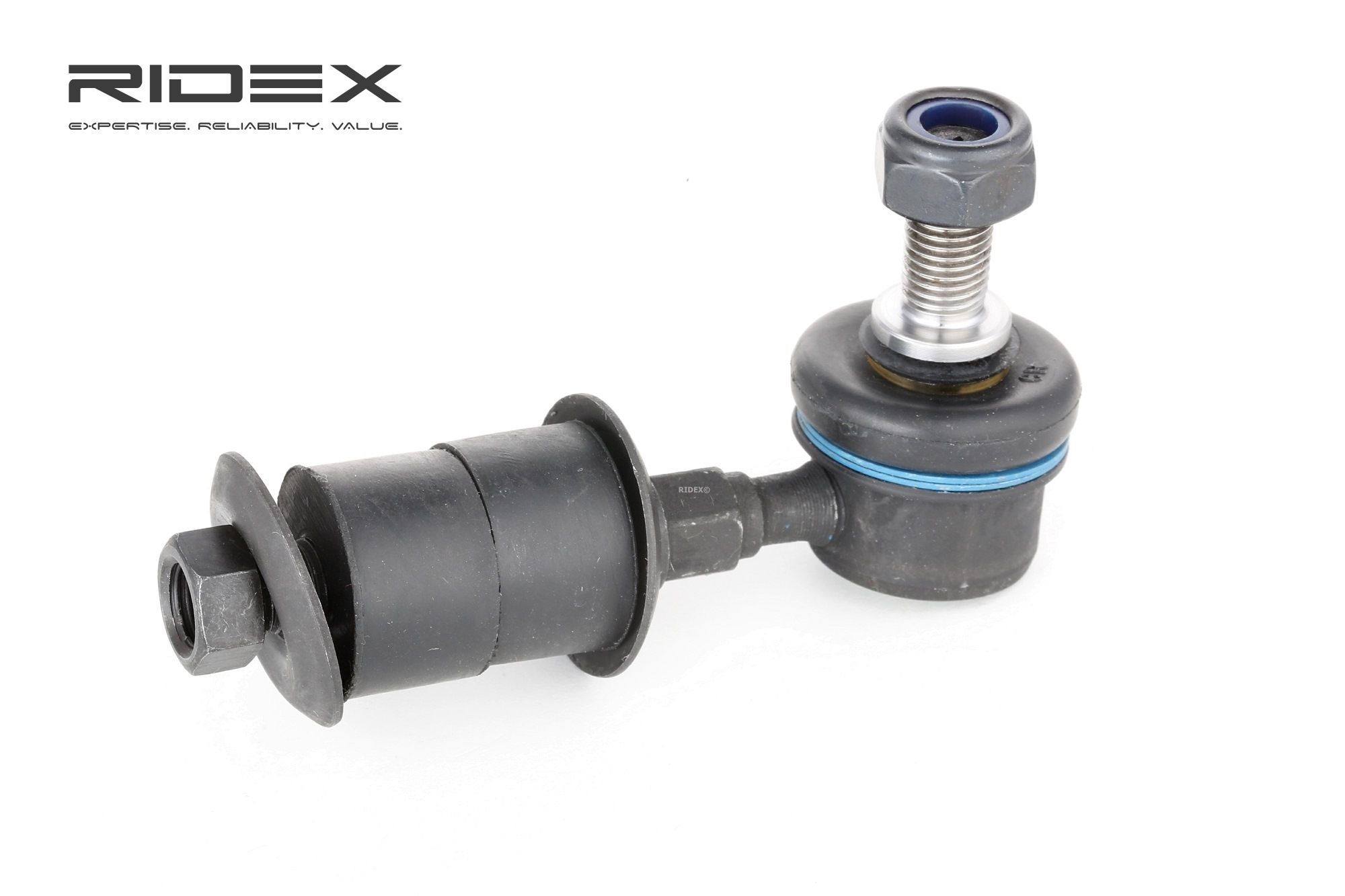 RIDEX 3229S0126 Anti-roll bar link Front axle both sides, 89,5mm, M10X1,25, with accessories