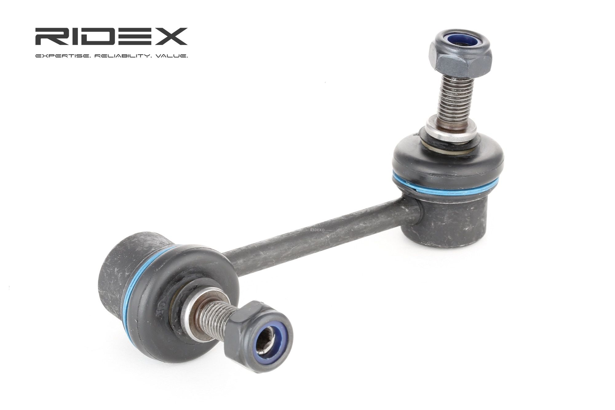 RIDEX 3229S0049 Anti-roll bar link Front Axle Left, 105mm, M10x1,25