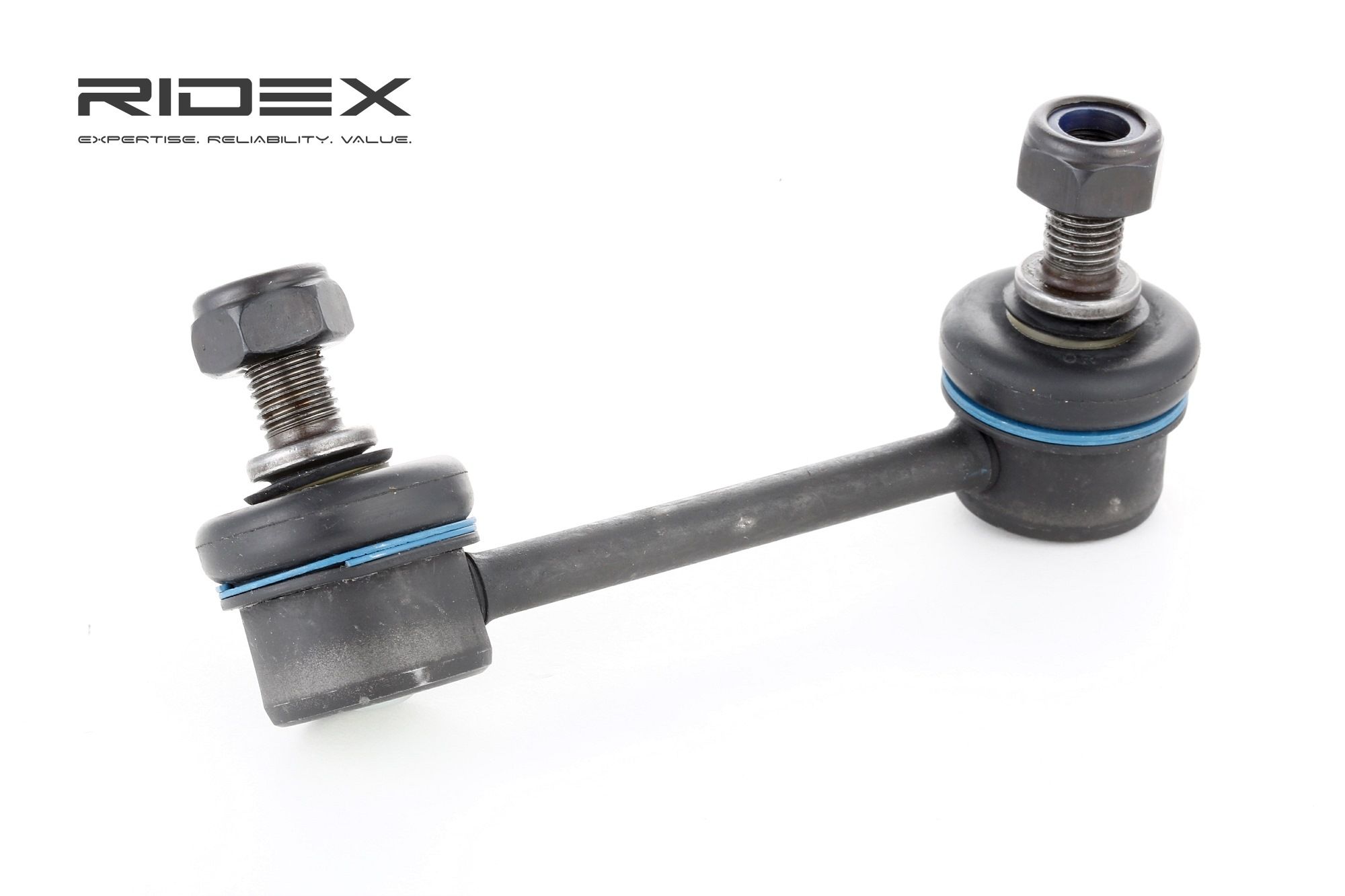 RIDEX 3229S0166 Anti-roll bar link Rear Axle, Right, 100mm, Steel