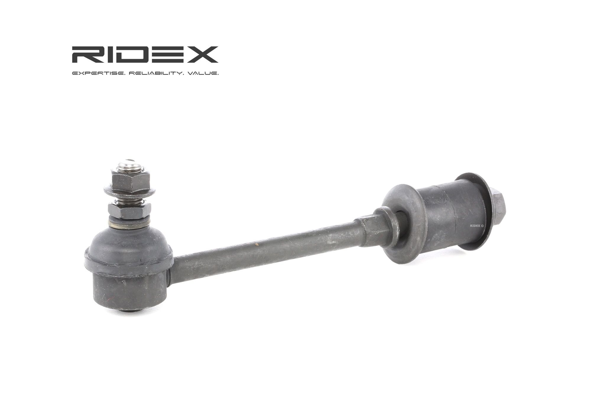RIDEX 3229S0299 Anti-roll bar link Rear Axle both sides, Front axle both sides, 163,5mm, M10x1.25 , with accessories