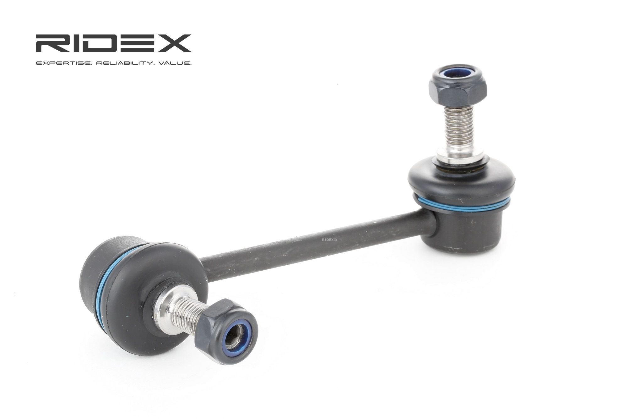 RIDEX 3229S0160 Anti-roll bar link Rear Axle Right, 125mm, M10 x 1,25 , Steel