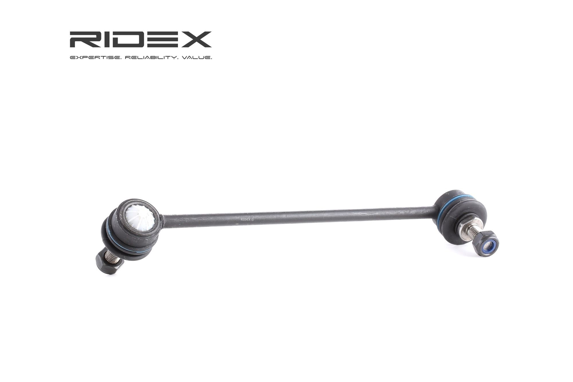RIDEX 3229S0158 Anti-roll bar link Front Axle Right, Front Axle Left, 243mm, M10x1,5, with spanner attachment