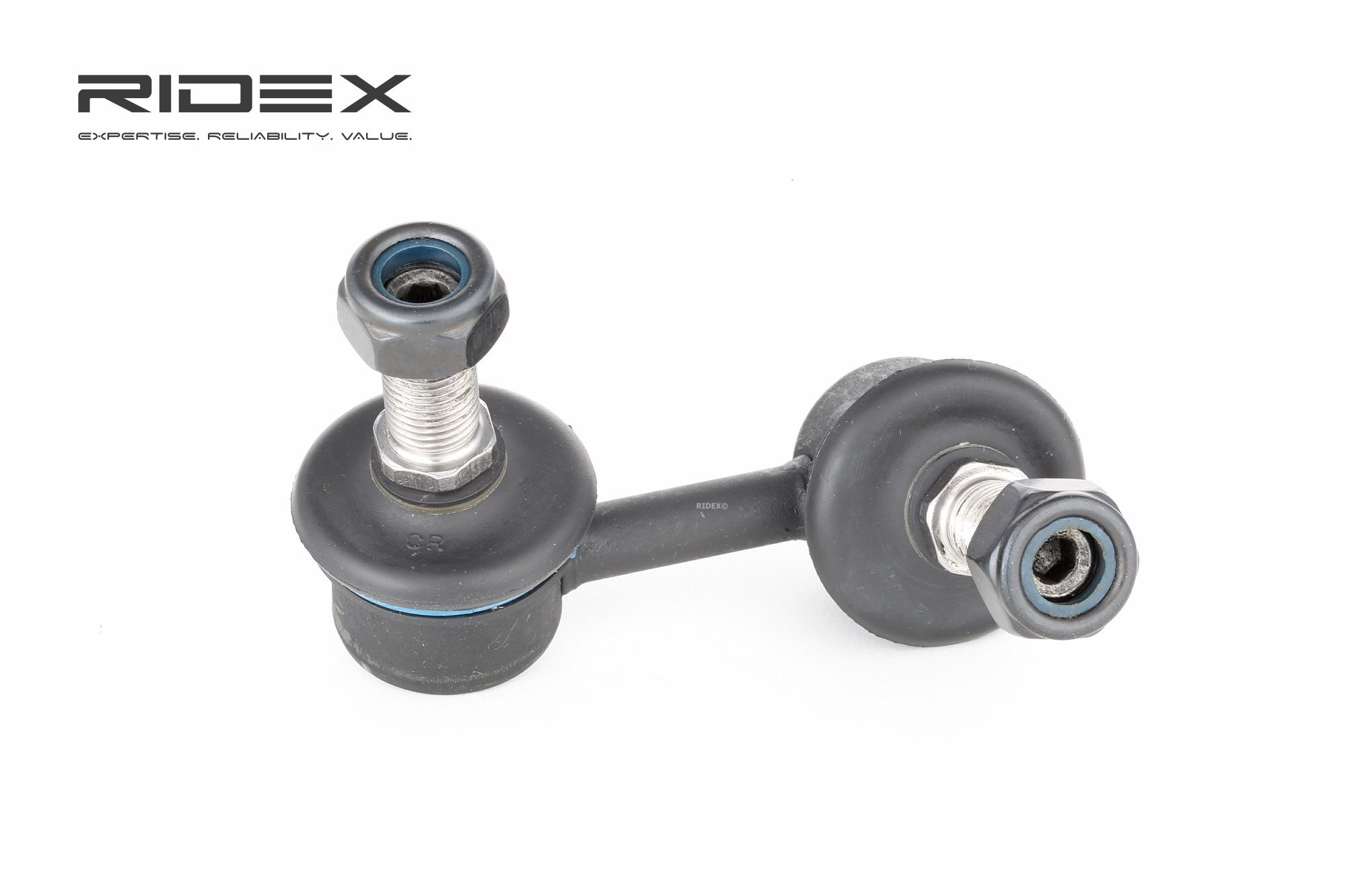 RIDEX 3229S0190 Anti-roll bar link Front Axle Right, 65mm, M12X1.25, Steel