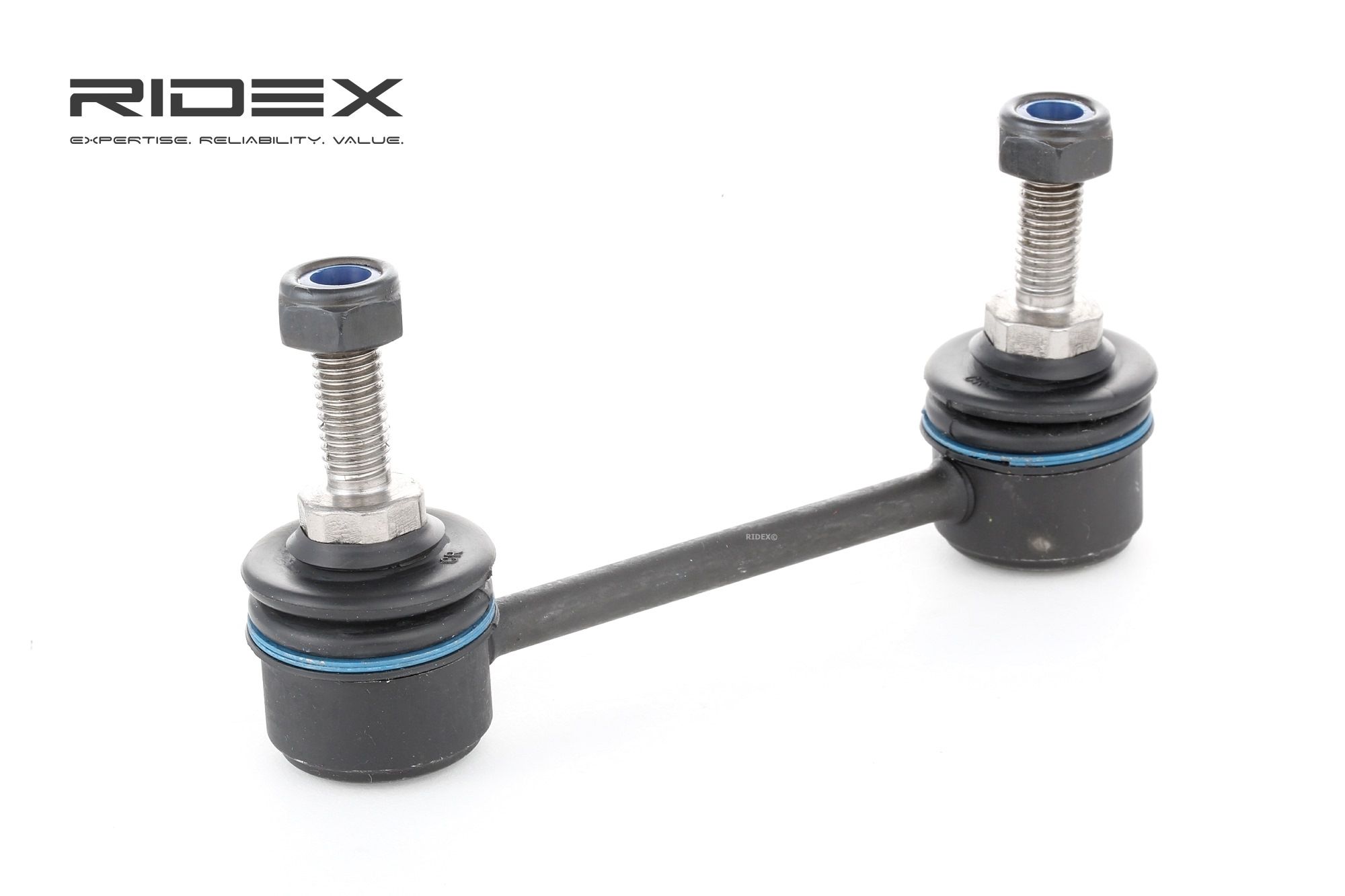 RIDEX 3229S0047 Anti-roll bar link Rear Axle, 115mm, M10 x 1,5 , Steel