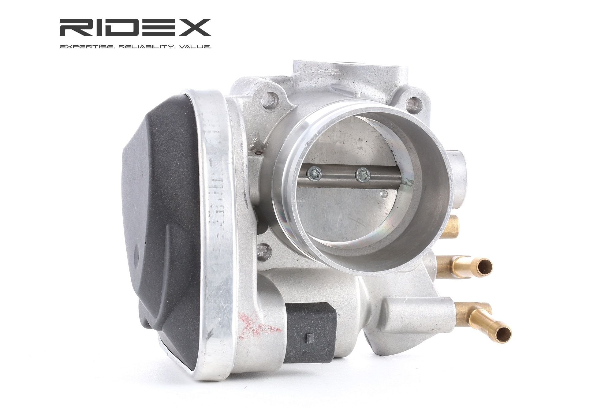 RIDEX 158T0064 Throttle body Ø: 52mm, Electronic, without gasket/seal, Control Unit/Software must be trained/updated
