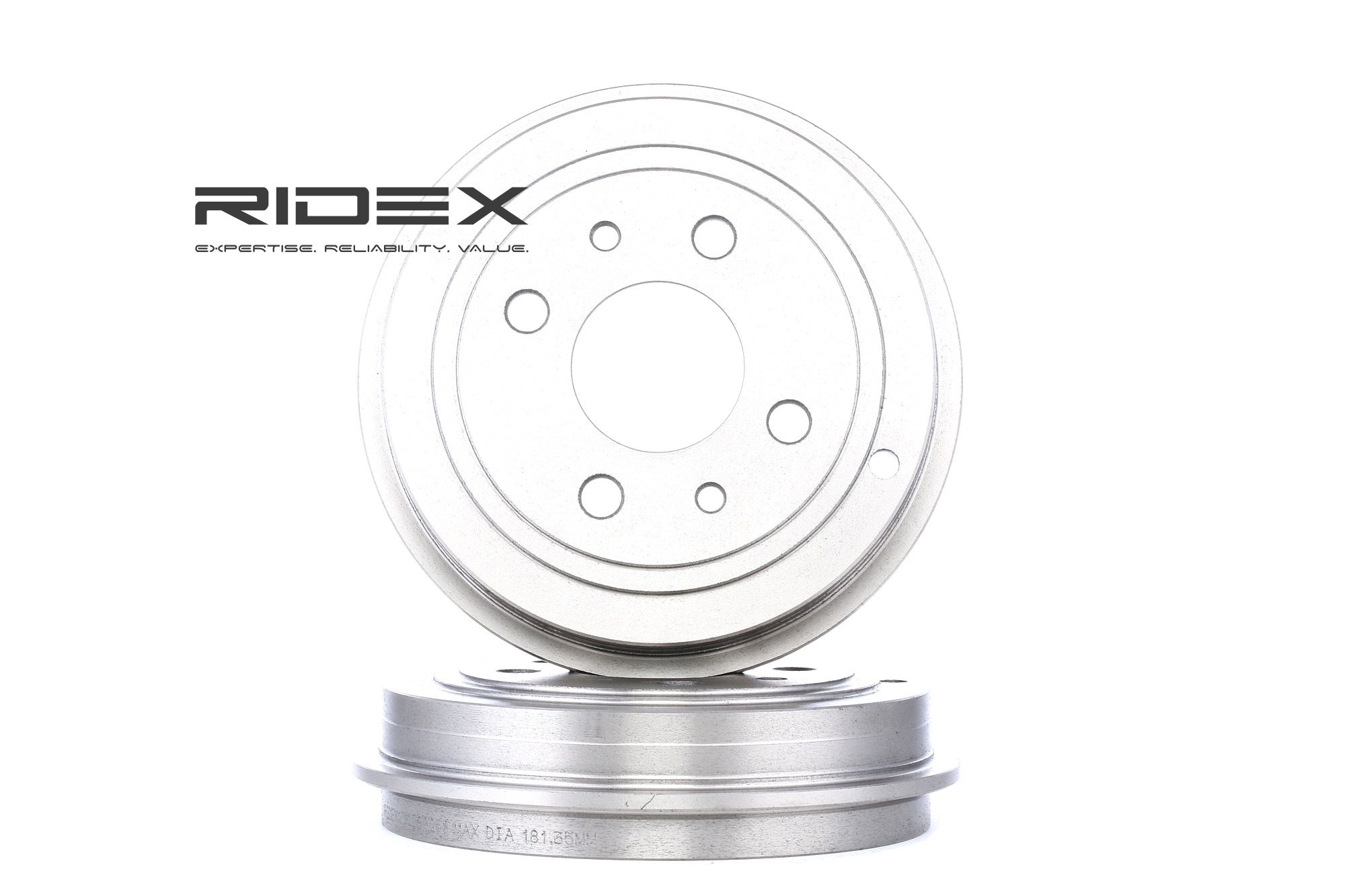 Image of RIDEX Brake Drum FORD,FIAT,LANCIA 123B0038 46819776,51863509,51863510 Rear Brakes,Drum Brake 51900802,51900803,7599325,7750119,1541801,1544173,1680868