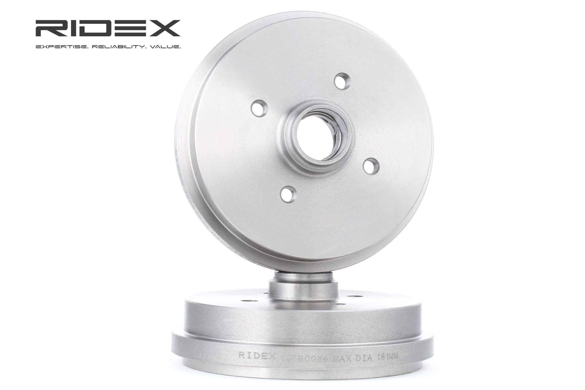RIDEX 123B0036 Ταμπούρο χωρίς σετ ρουλεμάν τροχού, 211,5mm, Πίσω άξονας