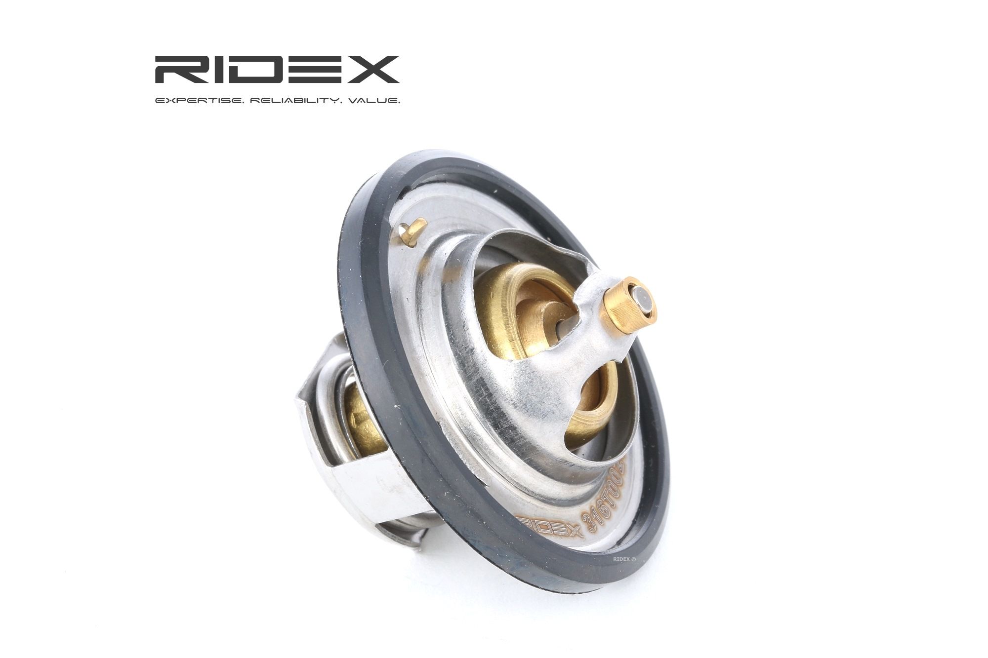 Original RIDEX Coolant thermostat 316T0020 for OPEL CORSA