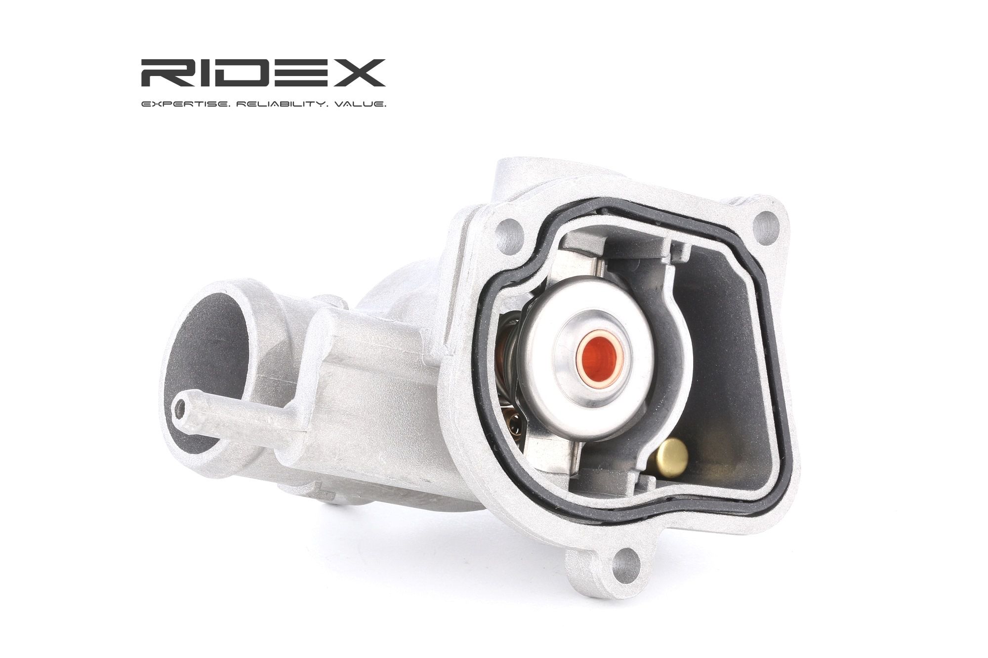 RIDEX 316T0015 Engine thermostat Opening Temperature: 92°C, with thermo sender, with seal, Aluminium, Integrated housing, with housing, Aluminium Housing