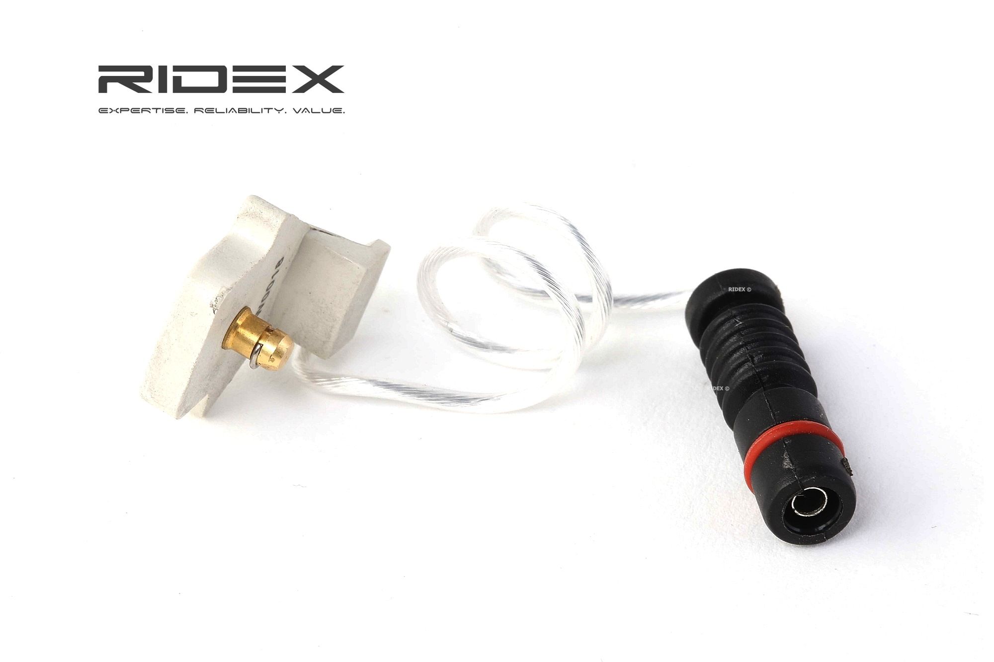 RIDEX 407W0018 Brake pad wear sensor Front Axle, Front axle both sides
