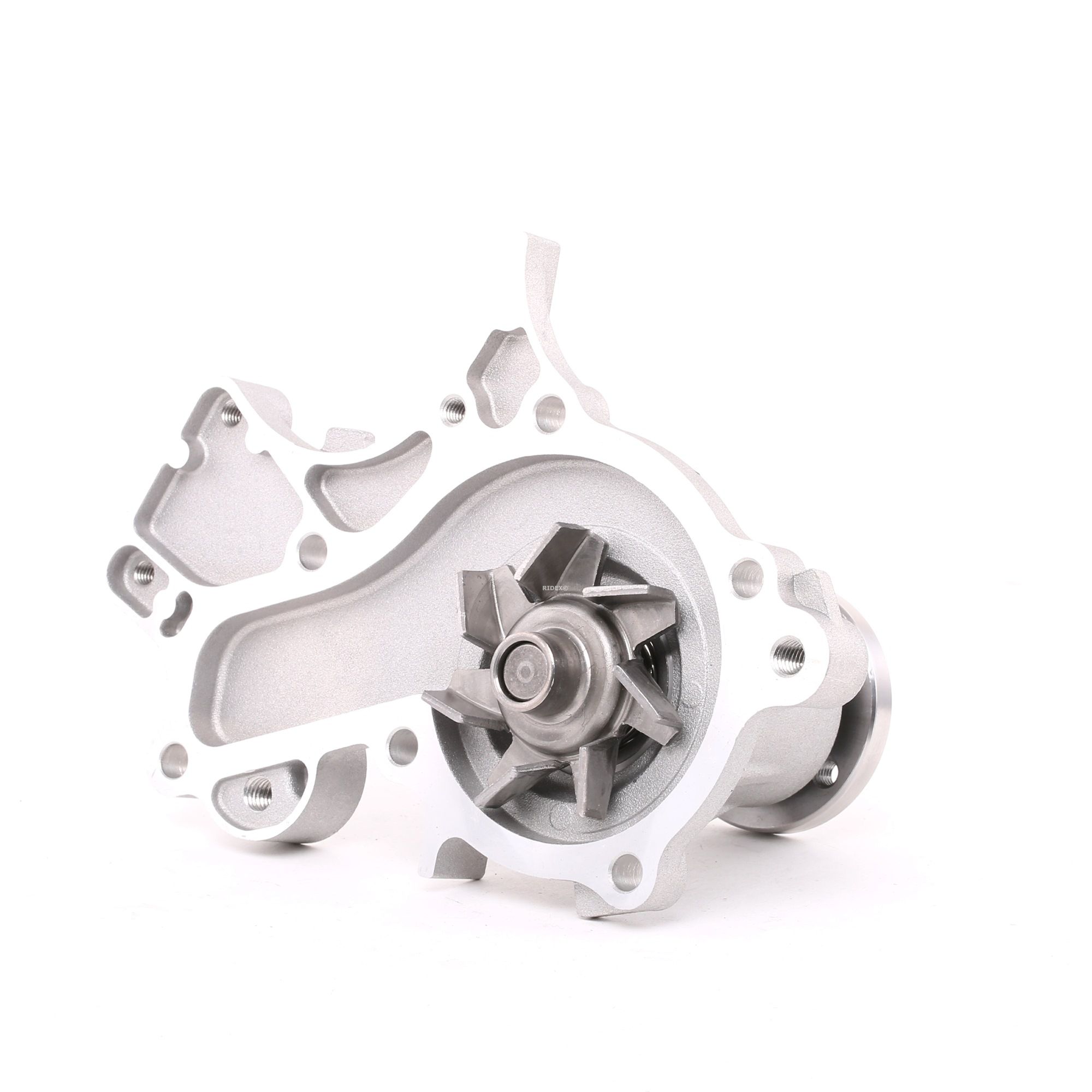 RIDEX 1260W0088 Water pump Cast Aluminium, without belt pulley, with seal, with flange, Mechanical, Metal